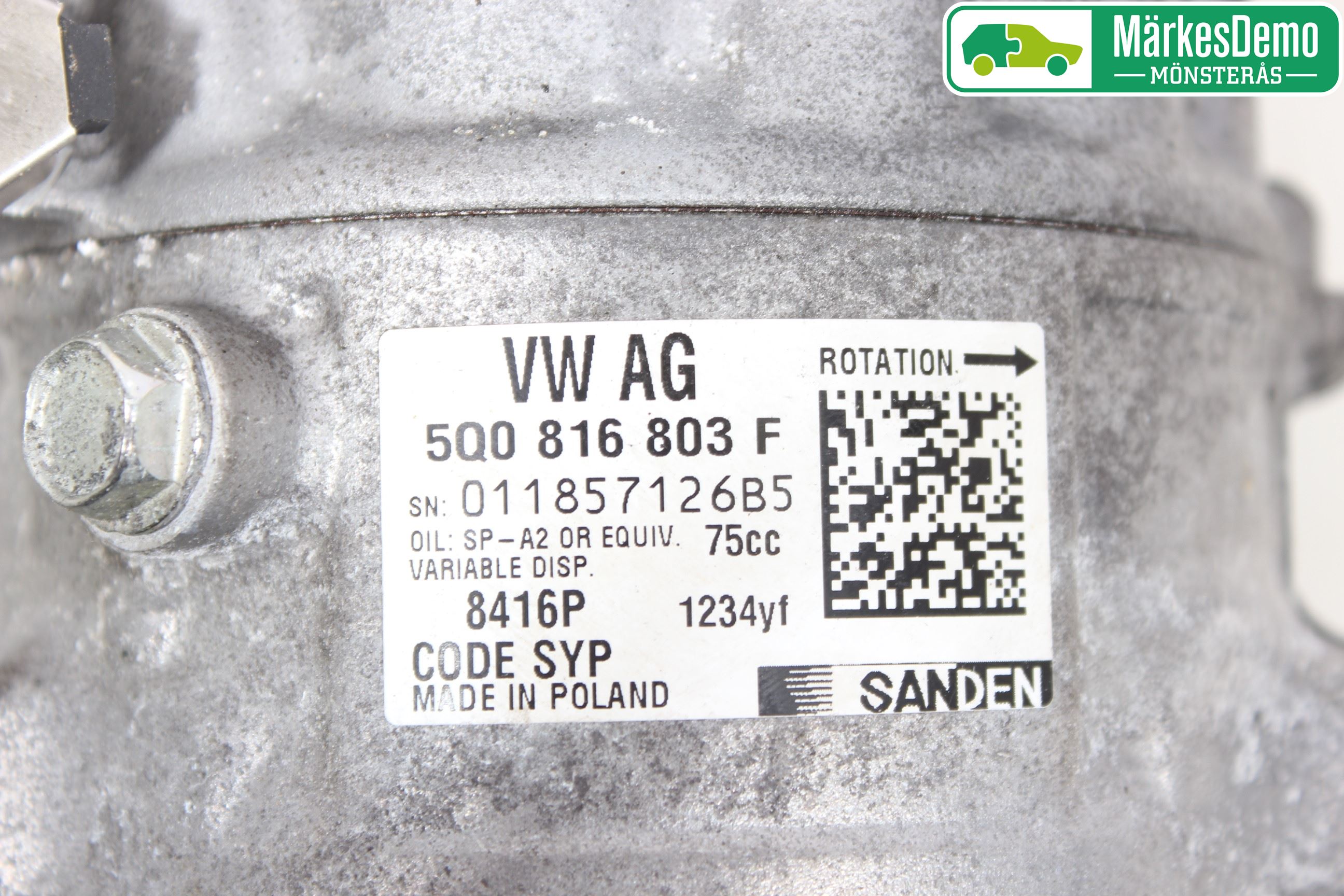 Volkswagen VW GOLF / E-GOLF VII 13-20 Ac Kompressor