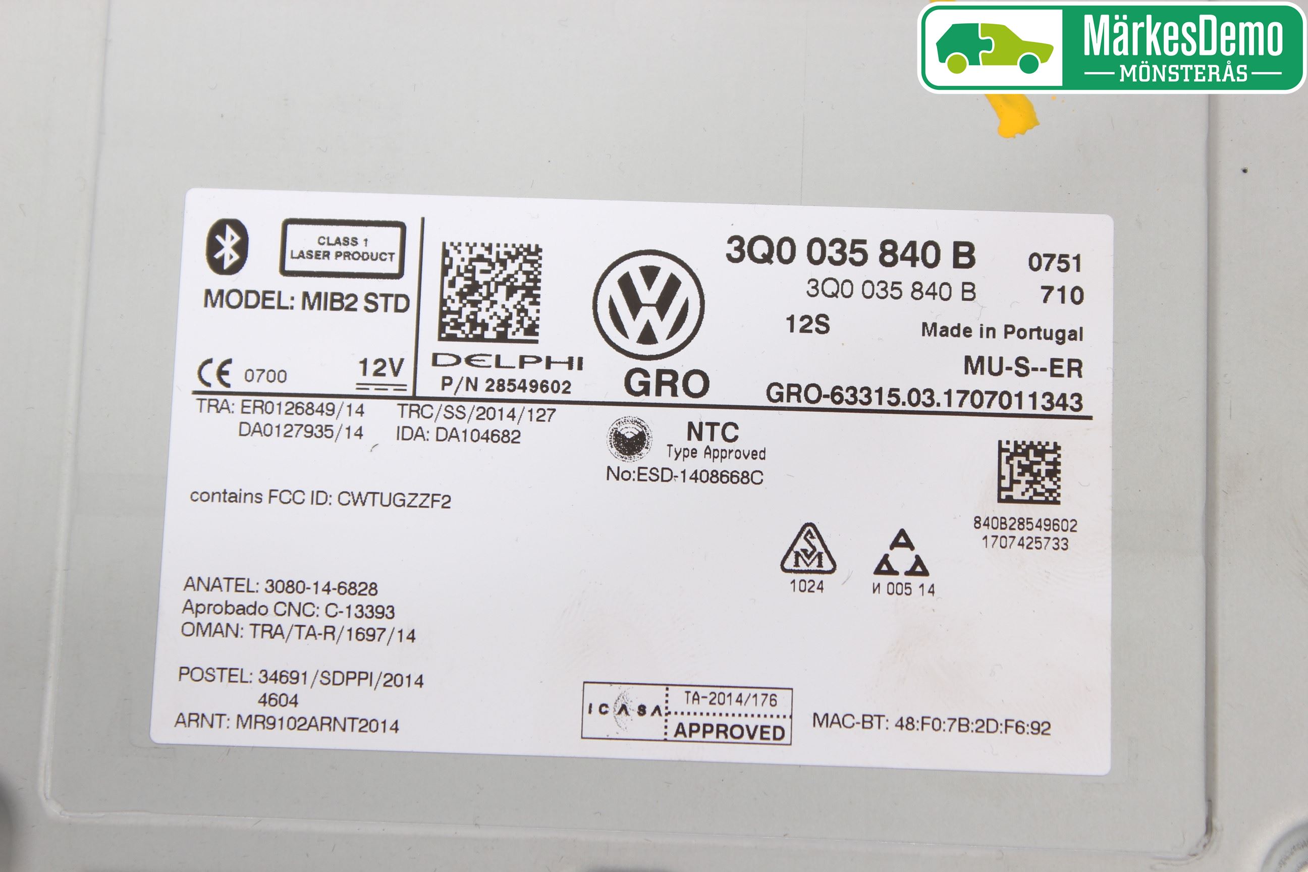 Volkswagen VW TIGUAN 16-24 Radio
