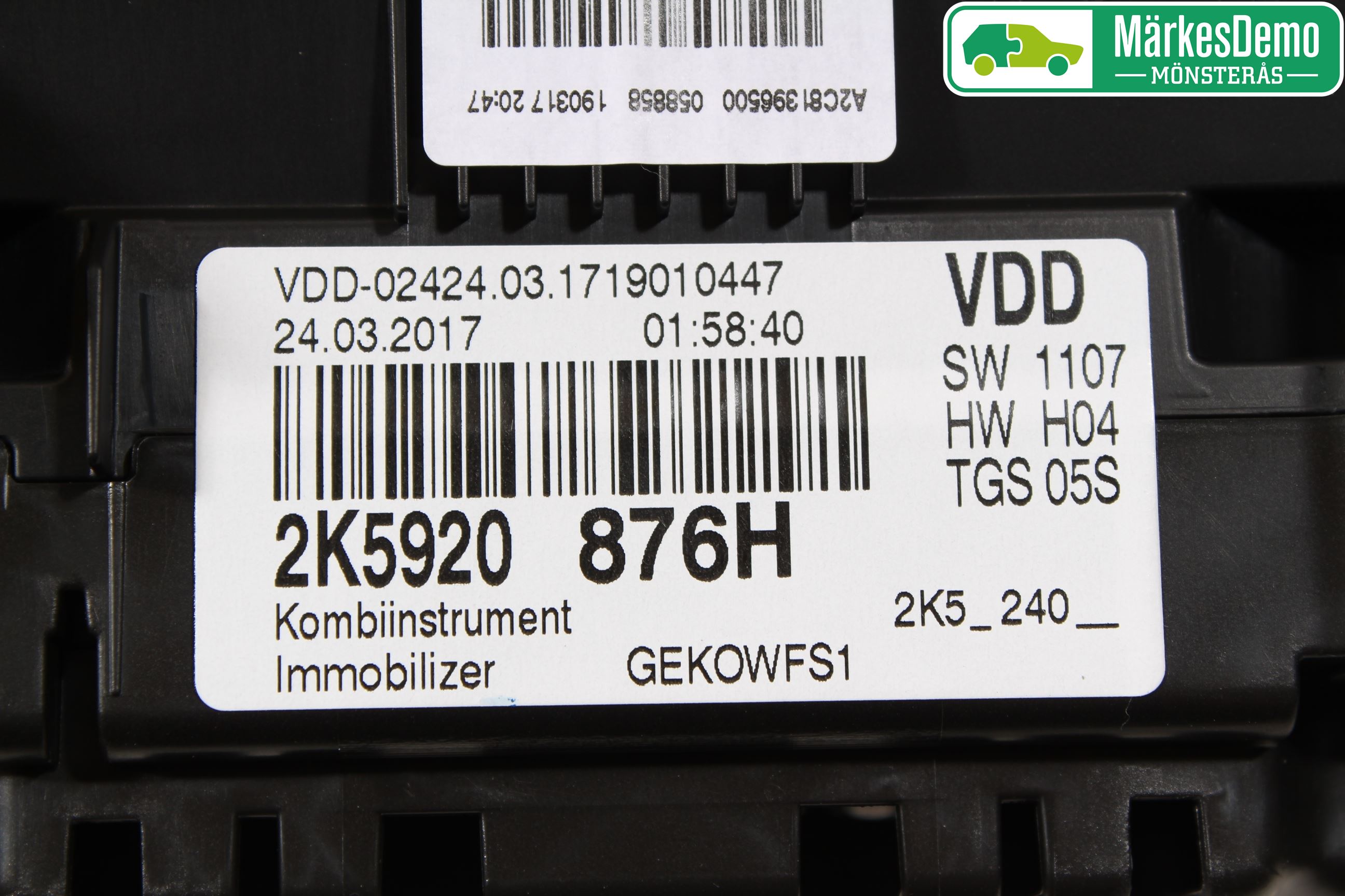 Volkswagen VW CADDY 16-20 Instrument Komb