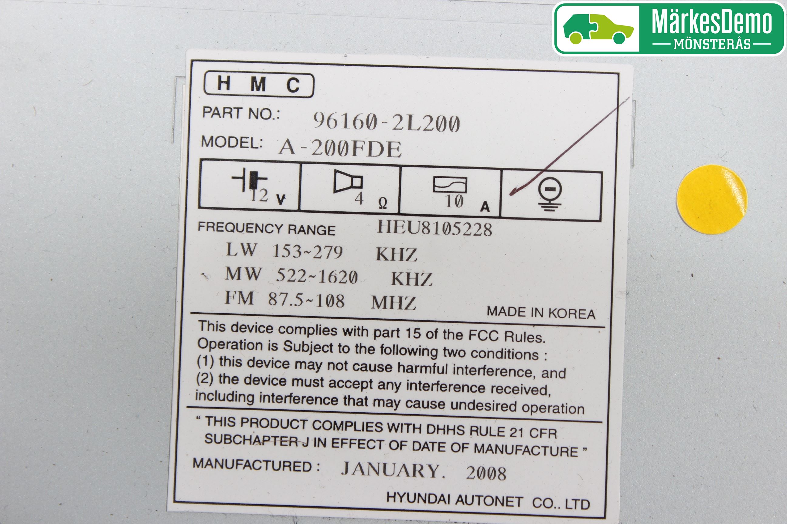 Hyundai i30 FD 07-12 Radio