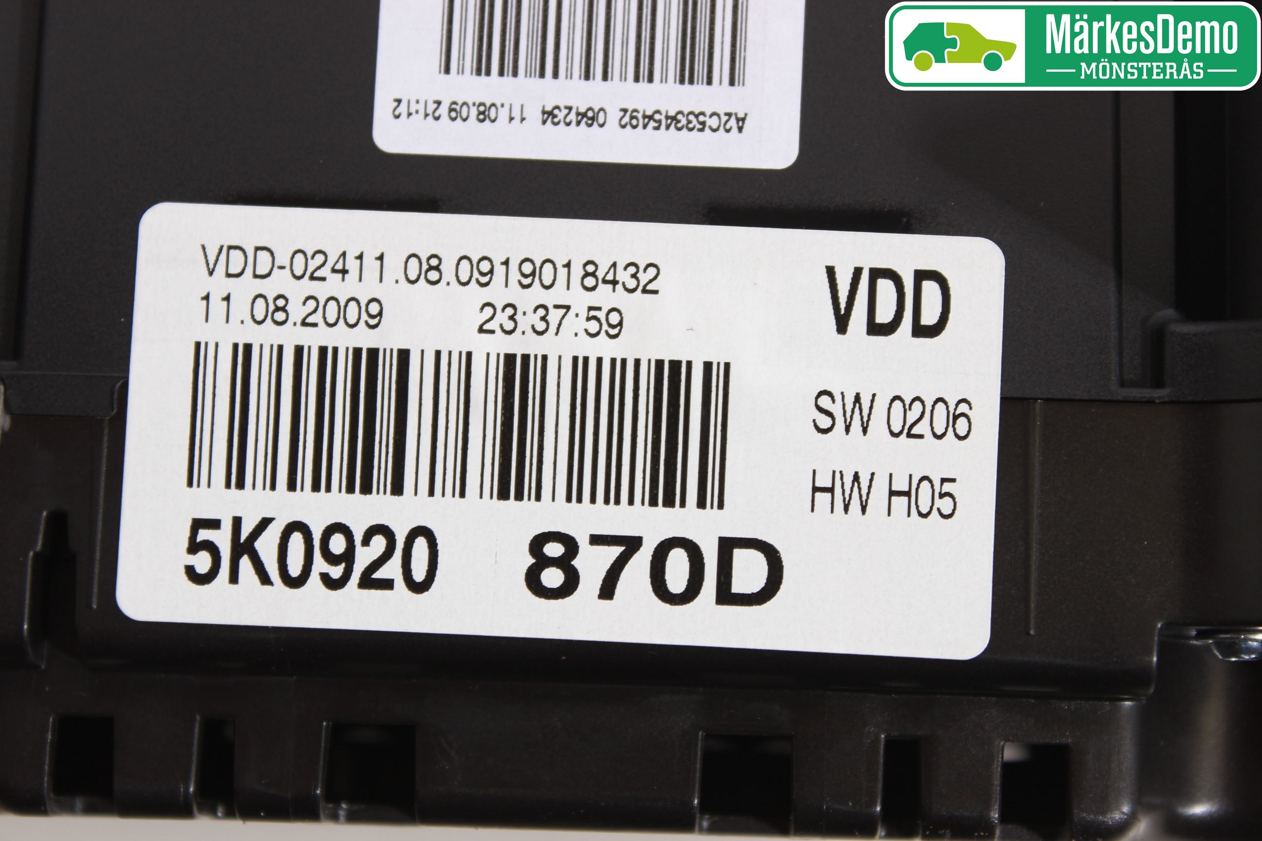 Volkswagen VW GOLF VI 09-13 Instrument Komb
