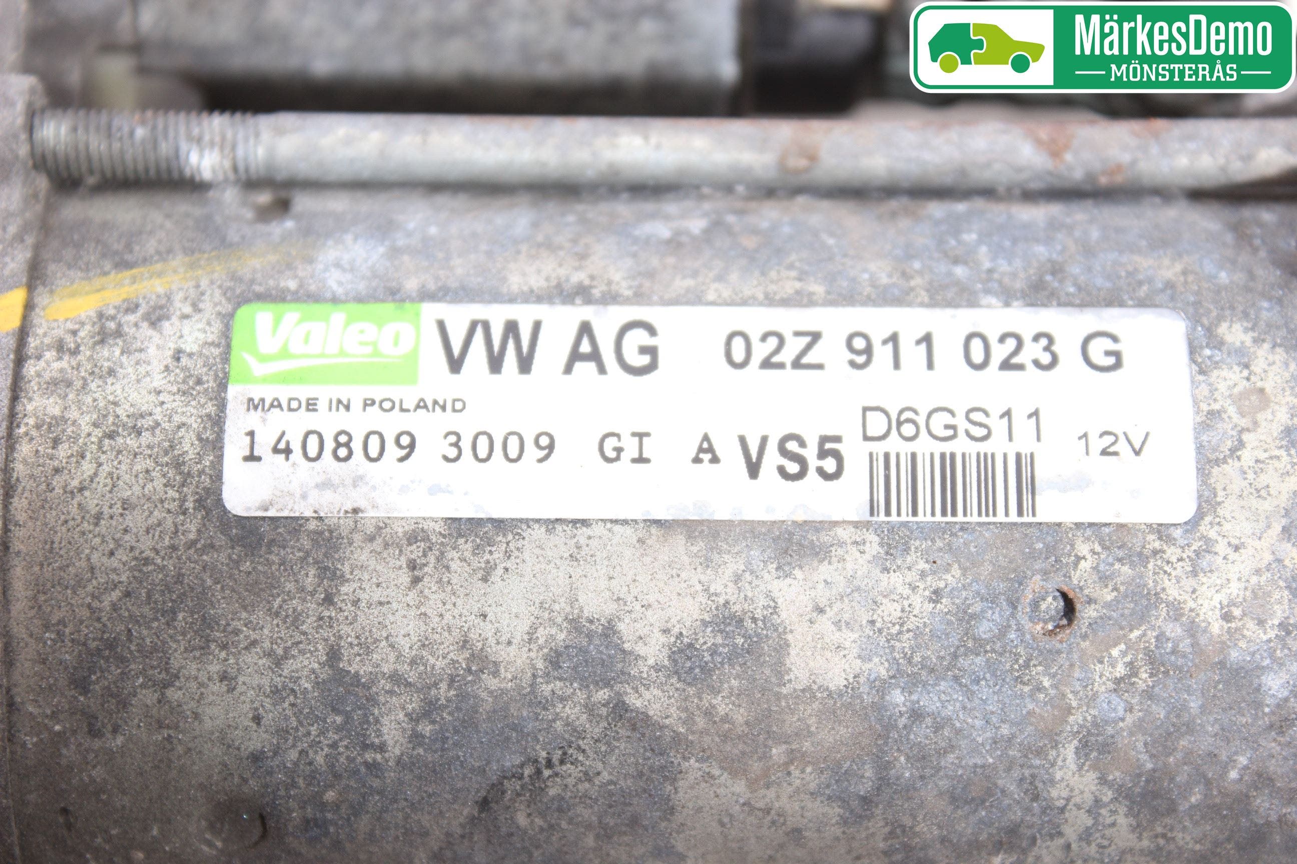 Volkswagen VW GOLF VI 09-13 Startmotor