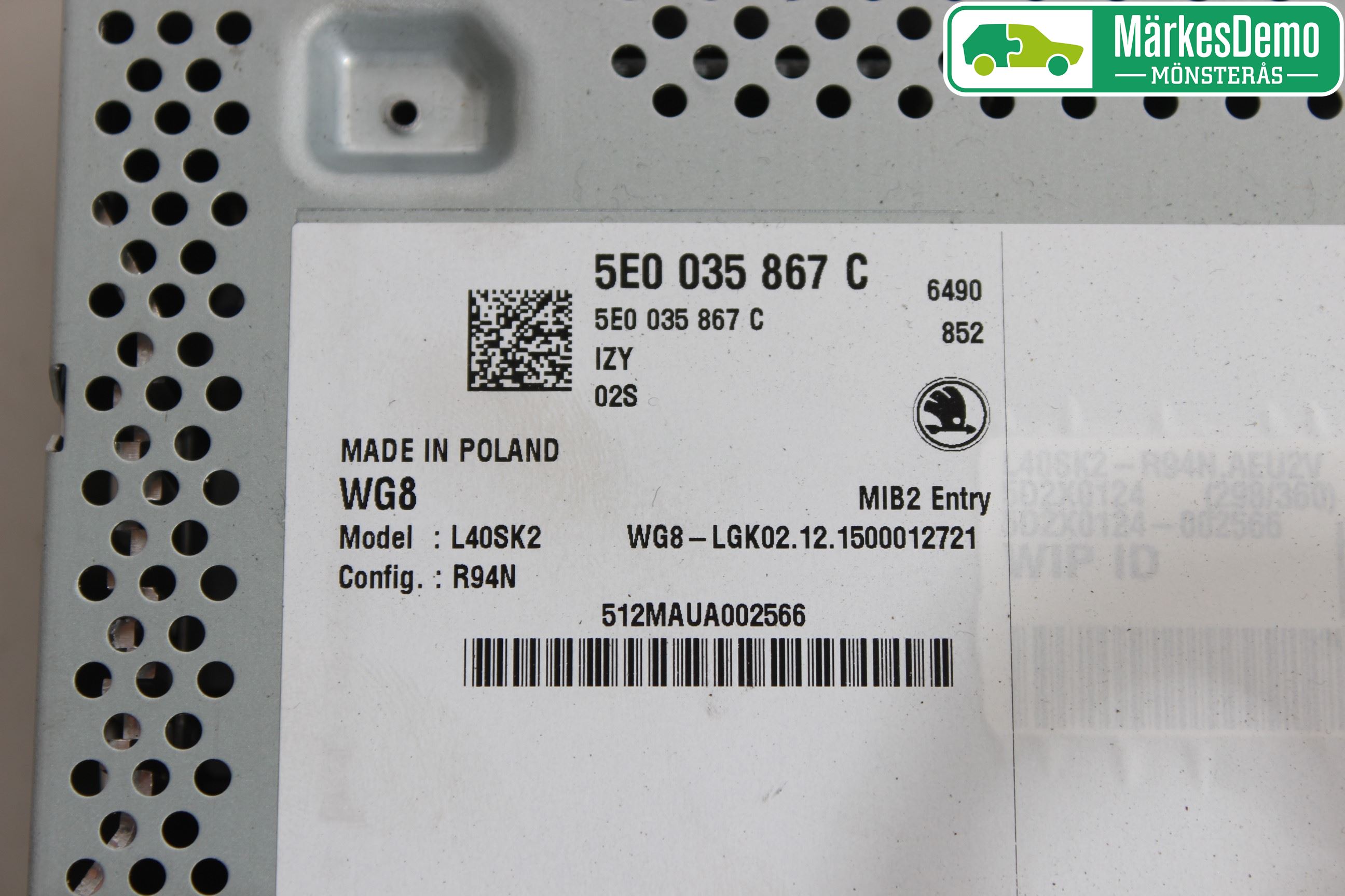 Skoda OCTAVIA (5E) 13-20 Radio