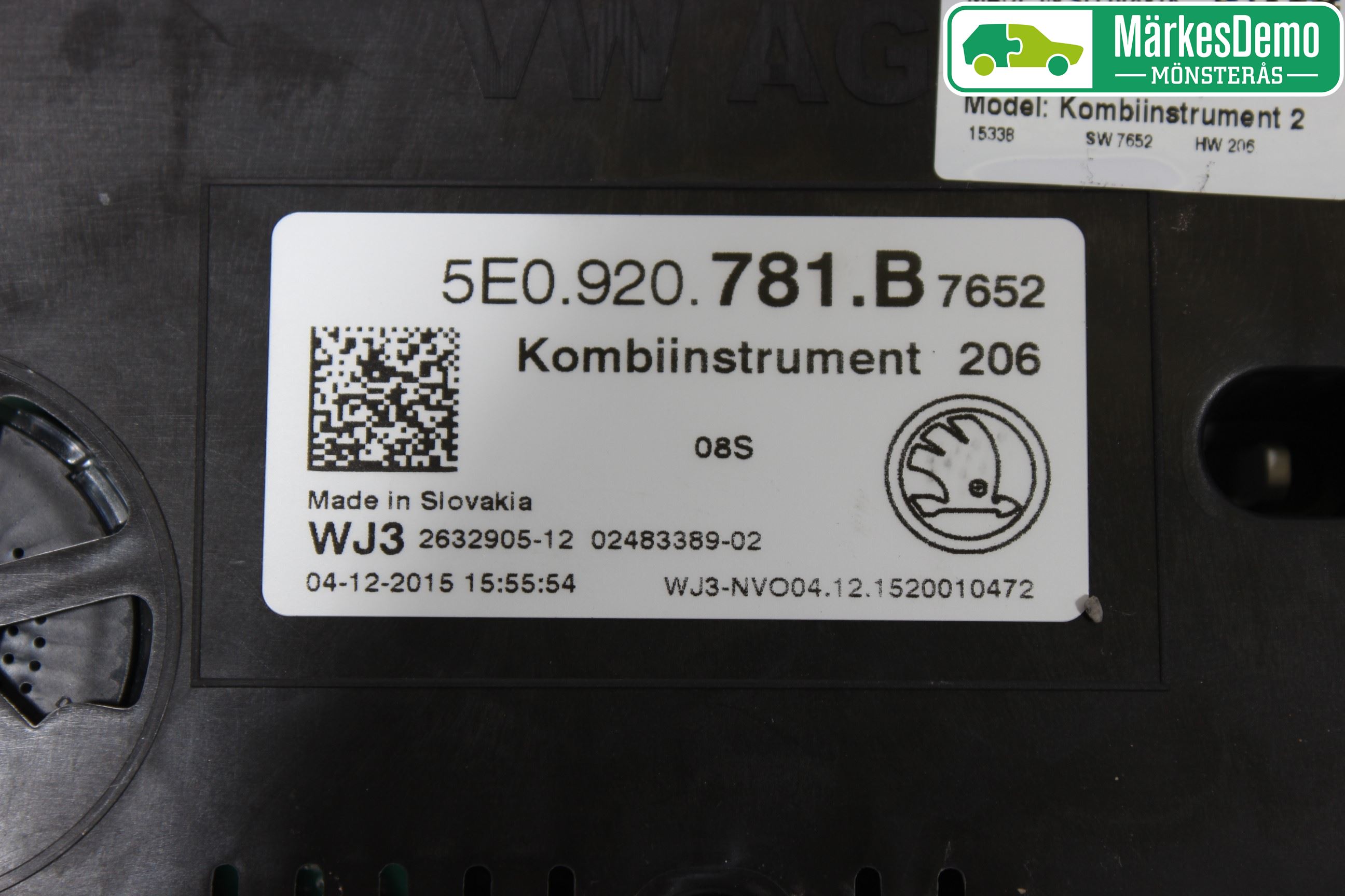 Skoda OCTAVIA (5E) 13-20 Instrument Komb