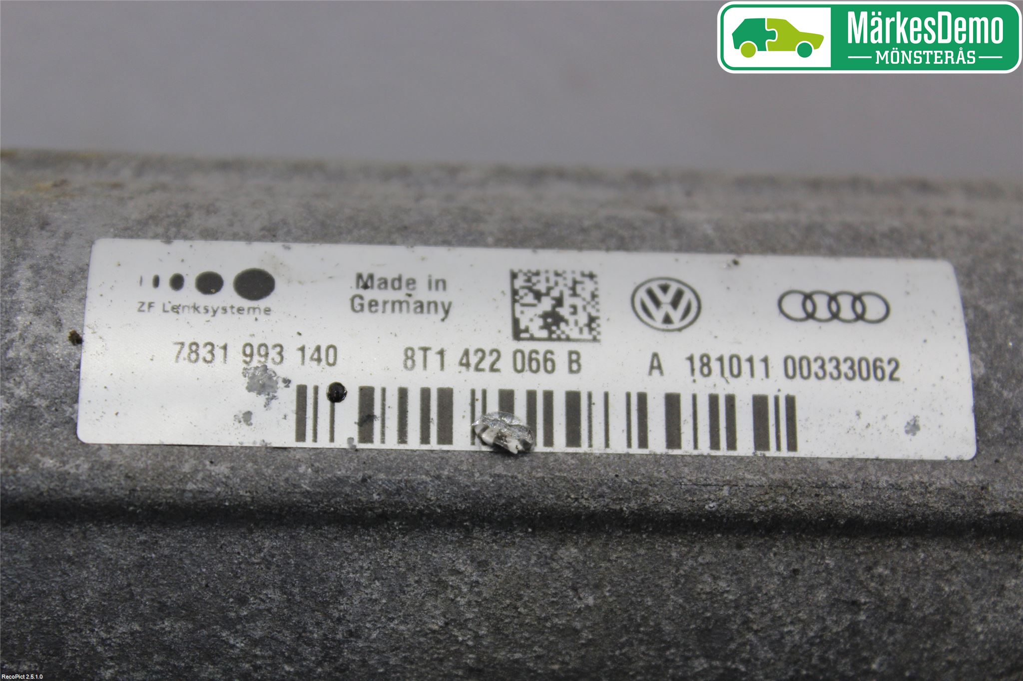 Audi A4/S4 08-11 Styrväxel Servo -Snäcka