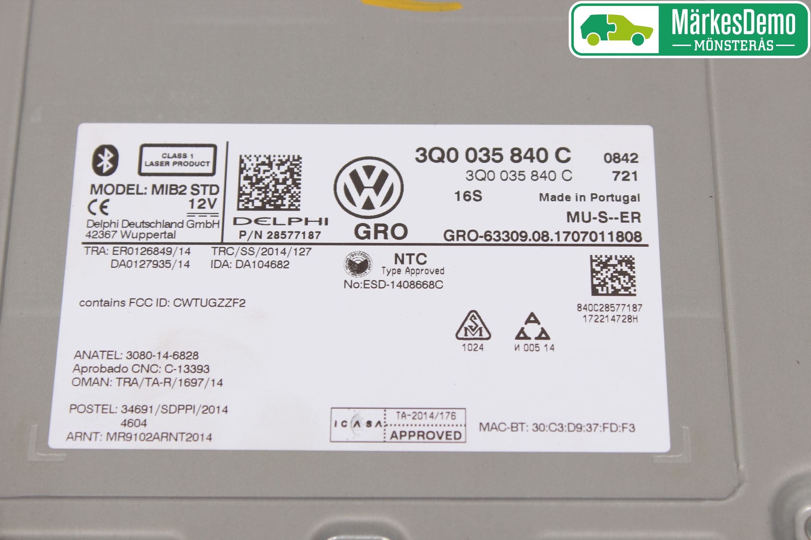 Volkswagen VW TIGUAN 16-24 Radio