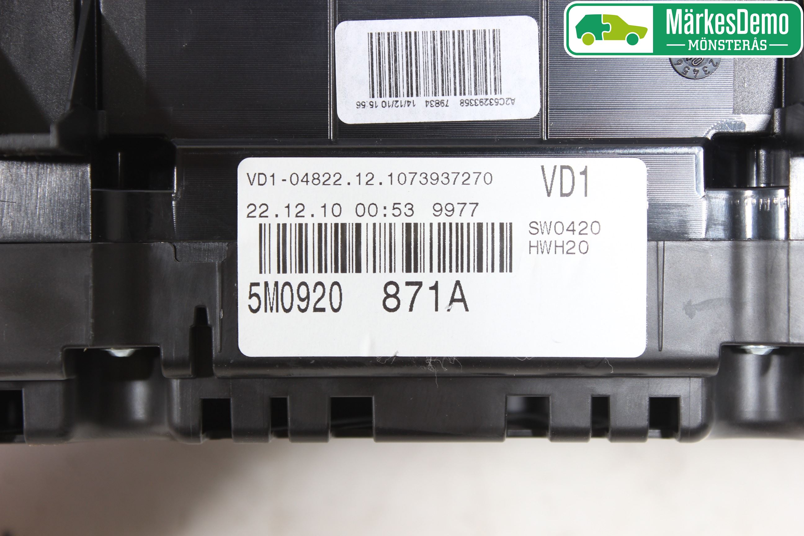 Volkswagen VW GOLF PLUS/CROSS GOLF 04-14 Instrument Komb