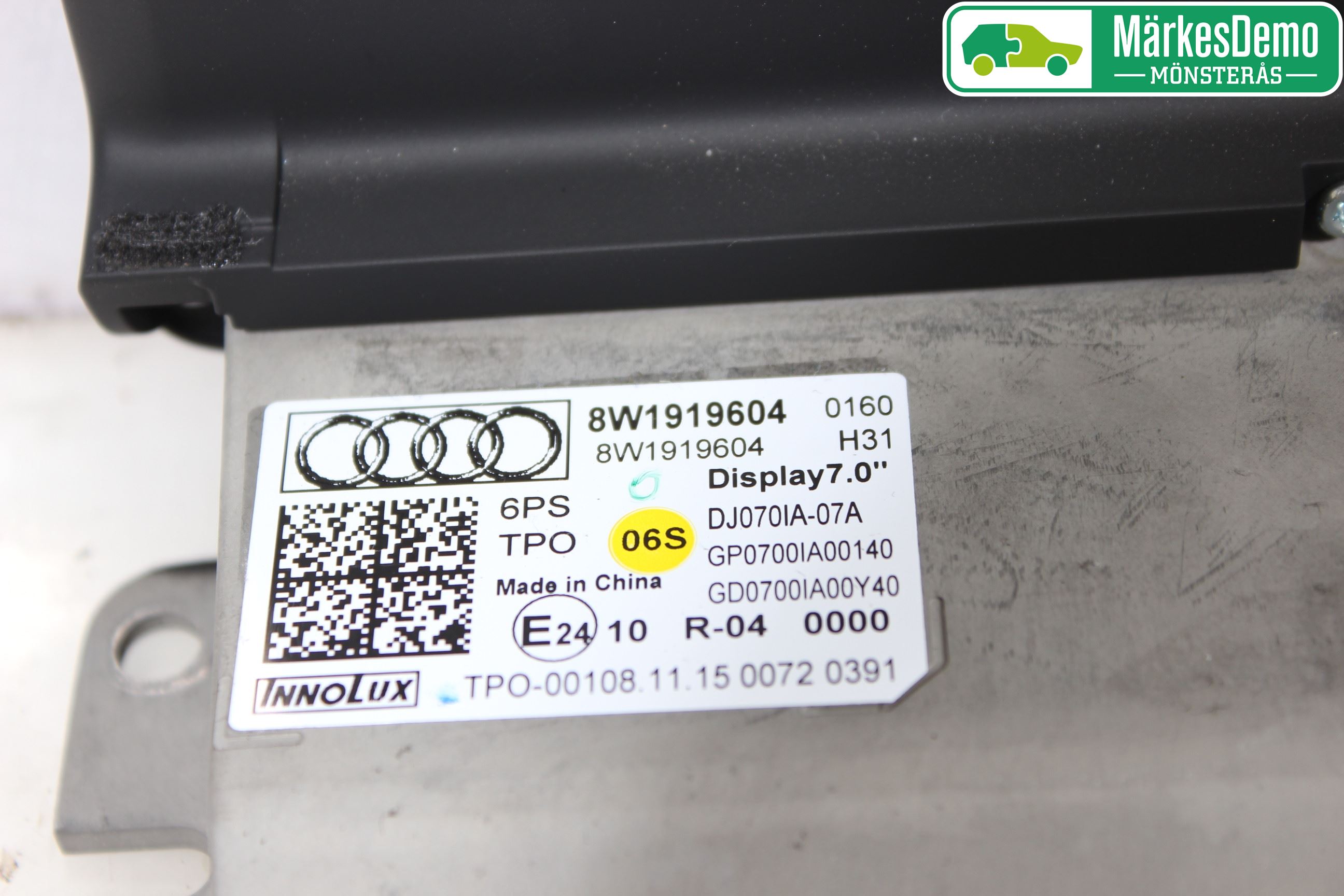 Audi A4/S4 B9 16-19 Kontrolldisplay