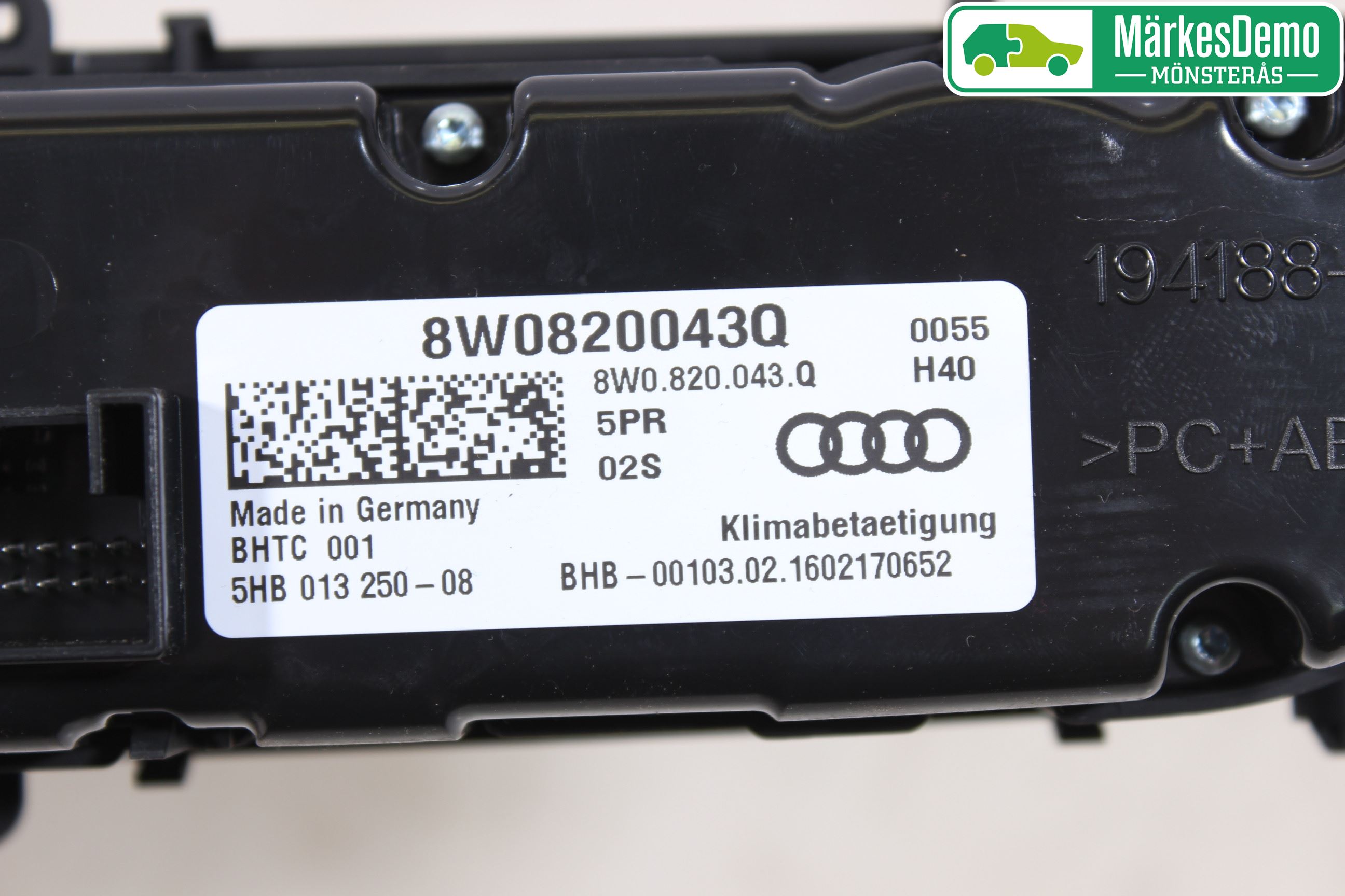 Audi A4/S4 B9 16-19 Ac Styrenhet Ac Manöveren