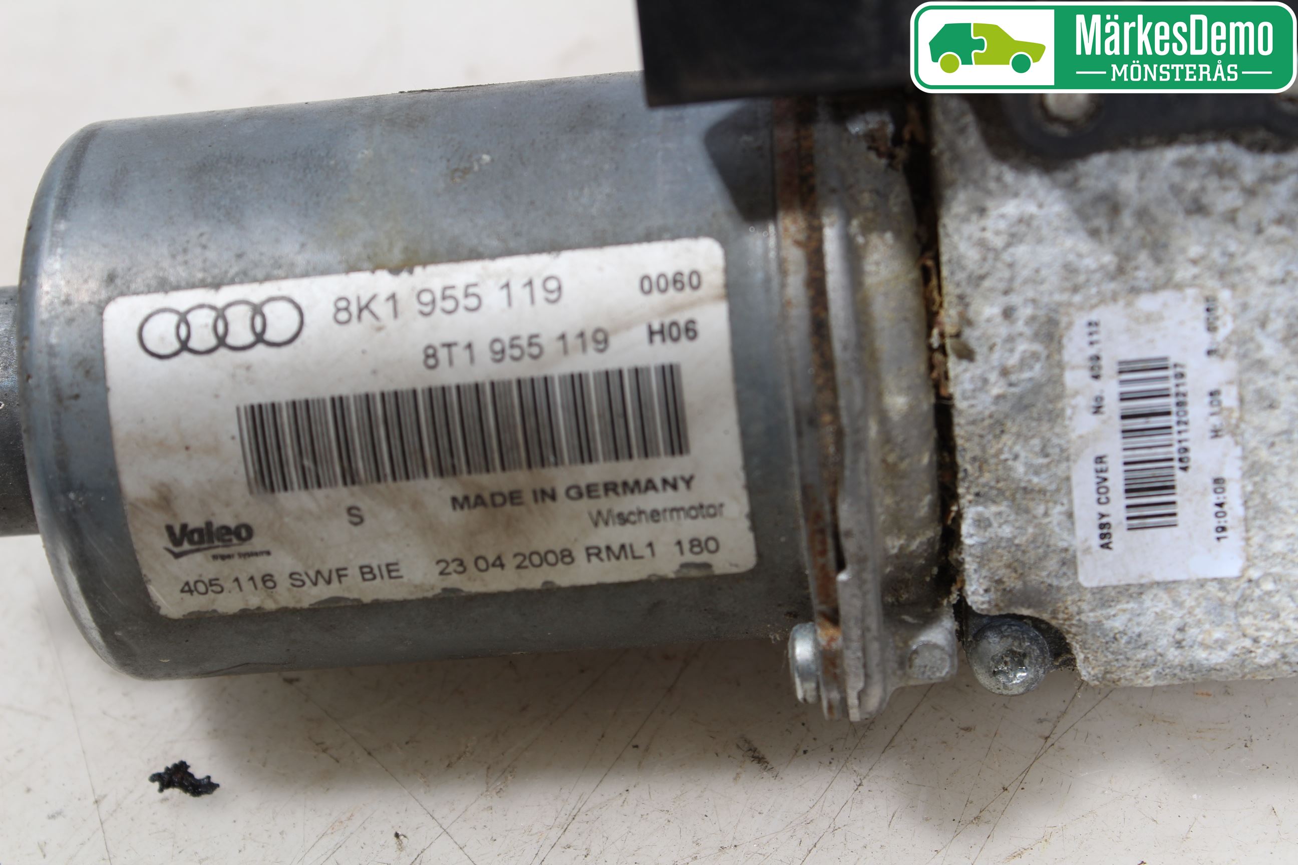 Audi A4/S4 08-11 Torkarmotor Vindruta