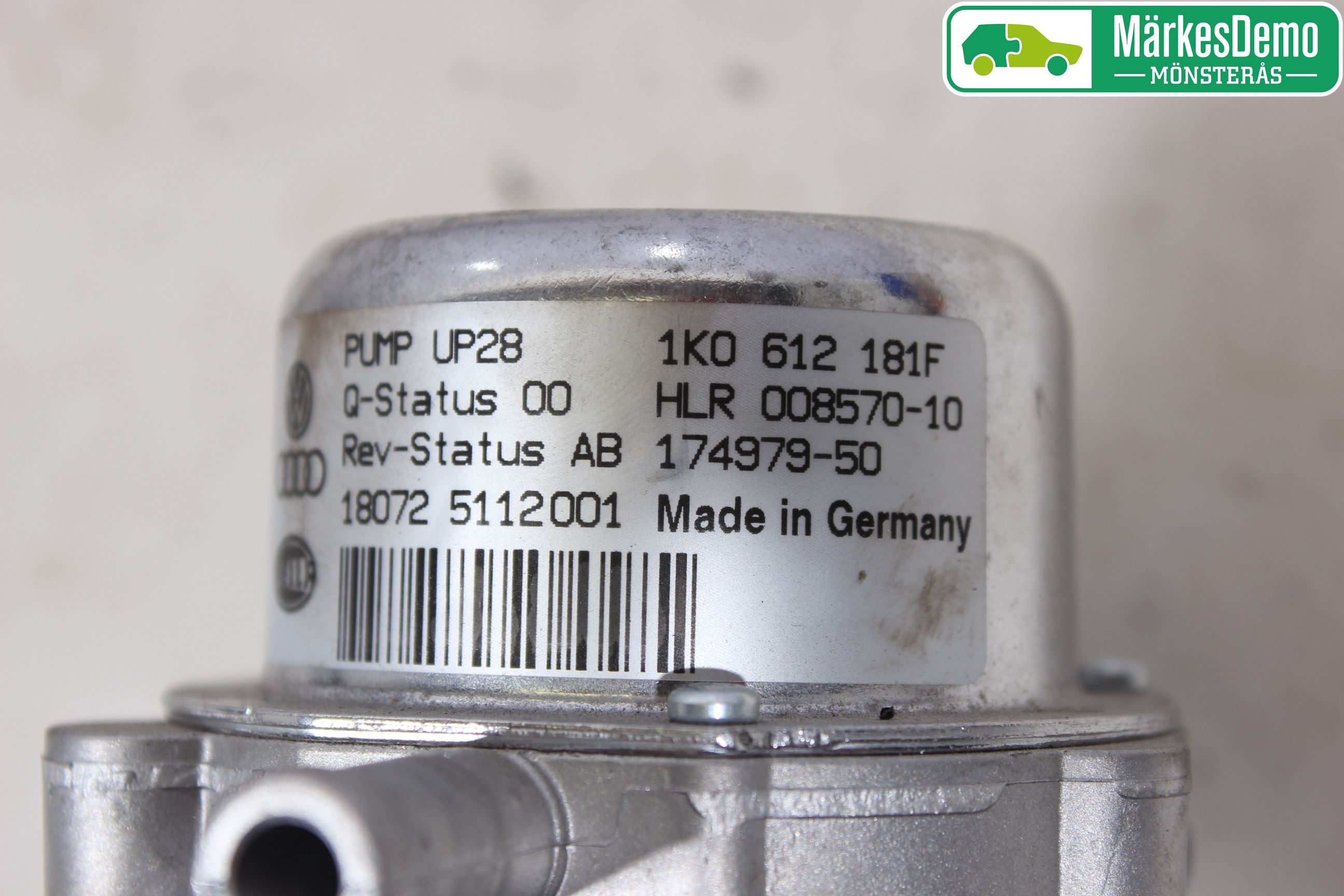 Volkswagen VW GOLF / E-GOLF VII 13-20 Vakuumpump