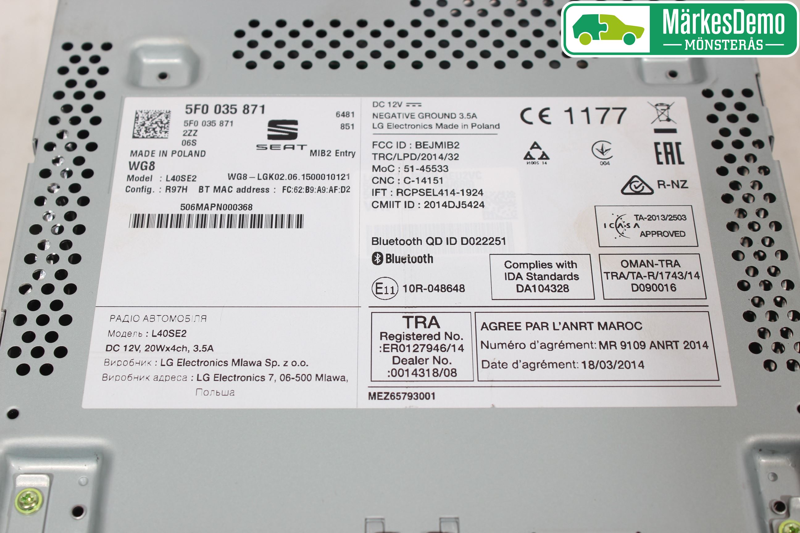 Seat IBIZA IV 08-16 Radio