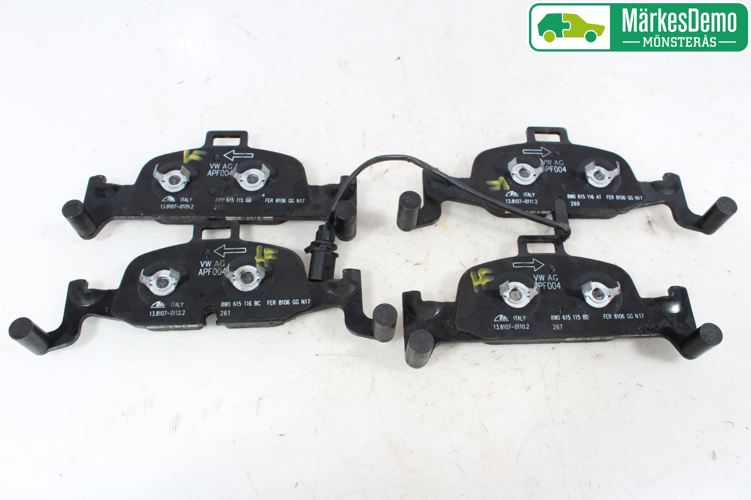 Audi A4/S4 B9 16-19 Bromsbelägg Fram