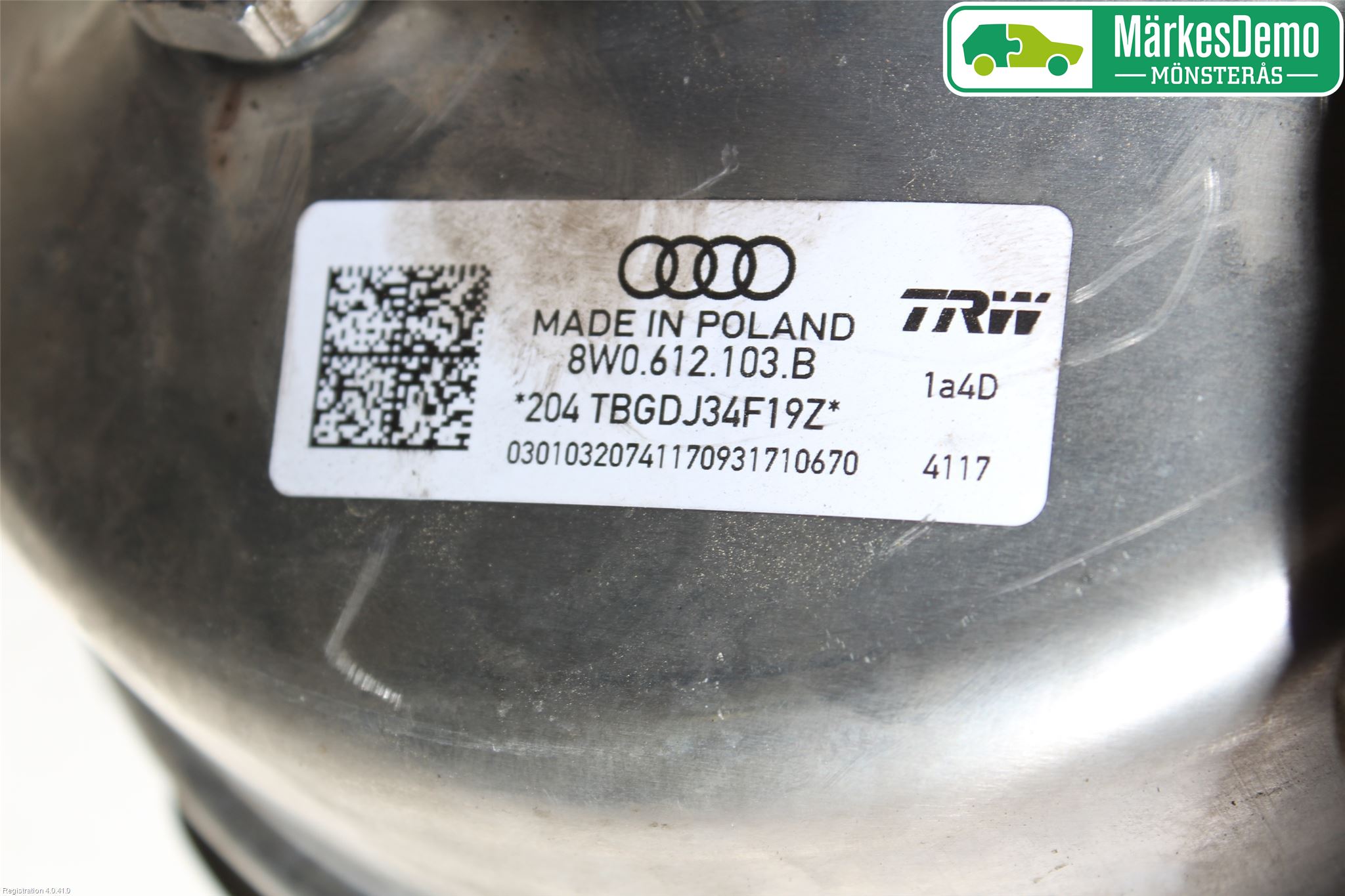 Audi A4/S4 B9 16-19 Bromsservo