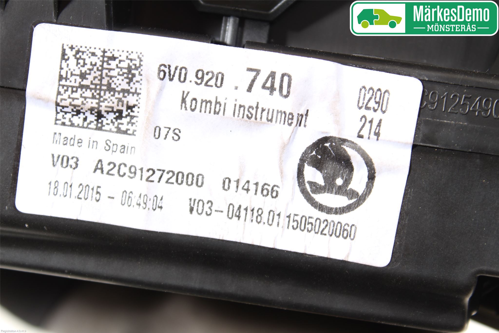 Skoda FABIA 15-21 Instrument Komb