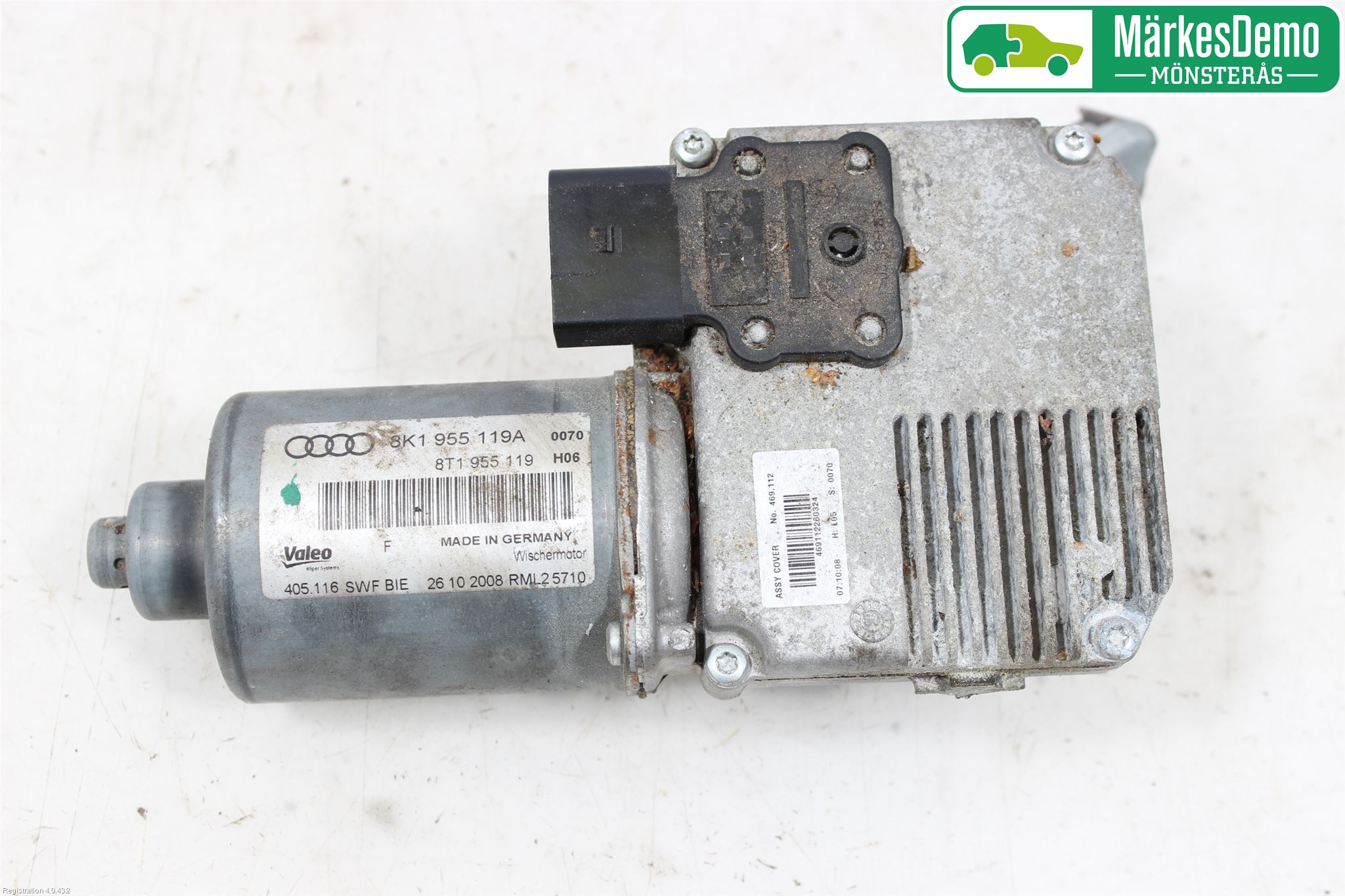 Audi A4/S4 08-11 Torkarmotor Vindruta