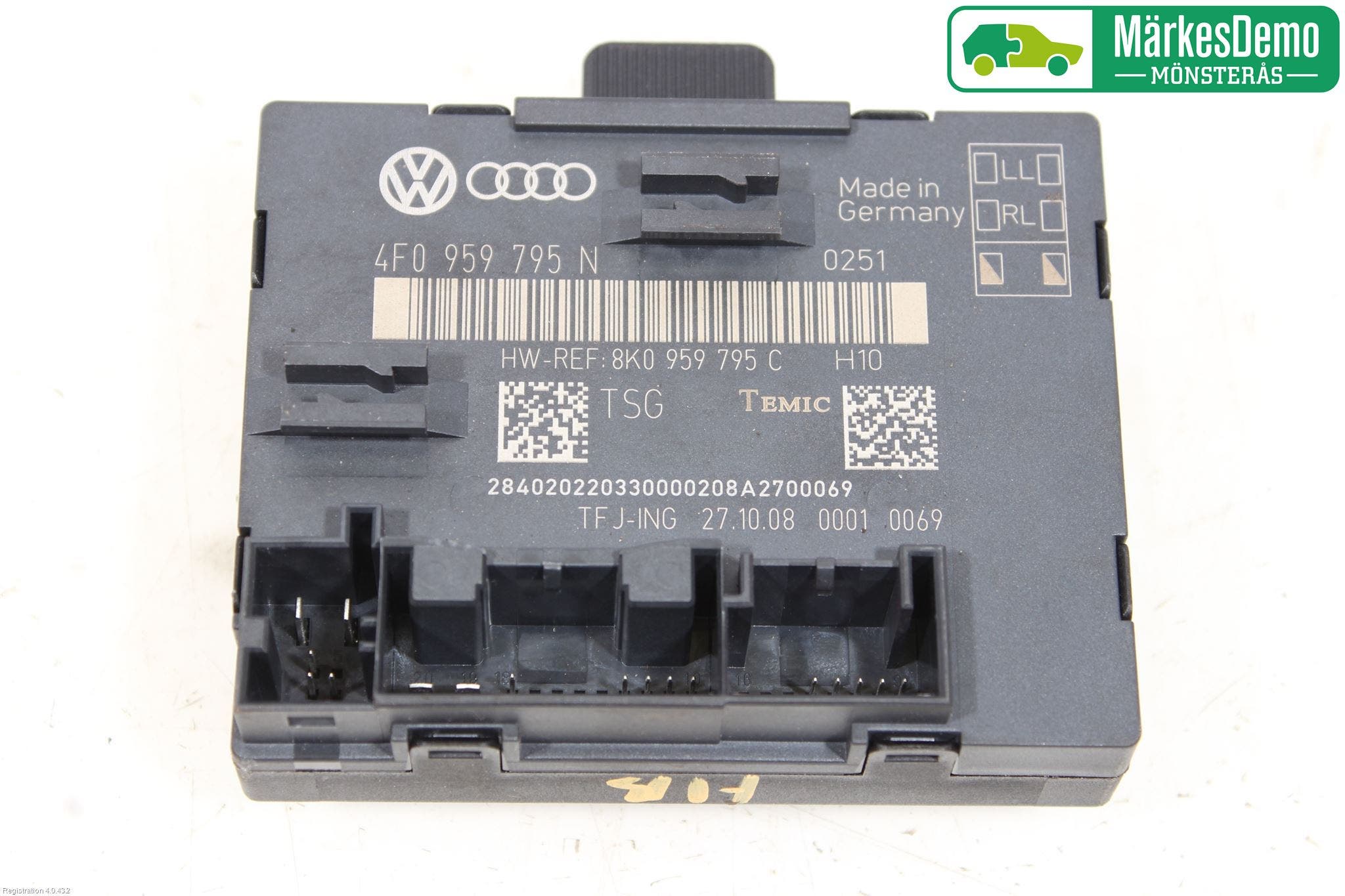 Audi A4/S4 08-11 Styrenhet Dörr