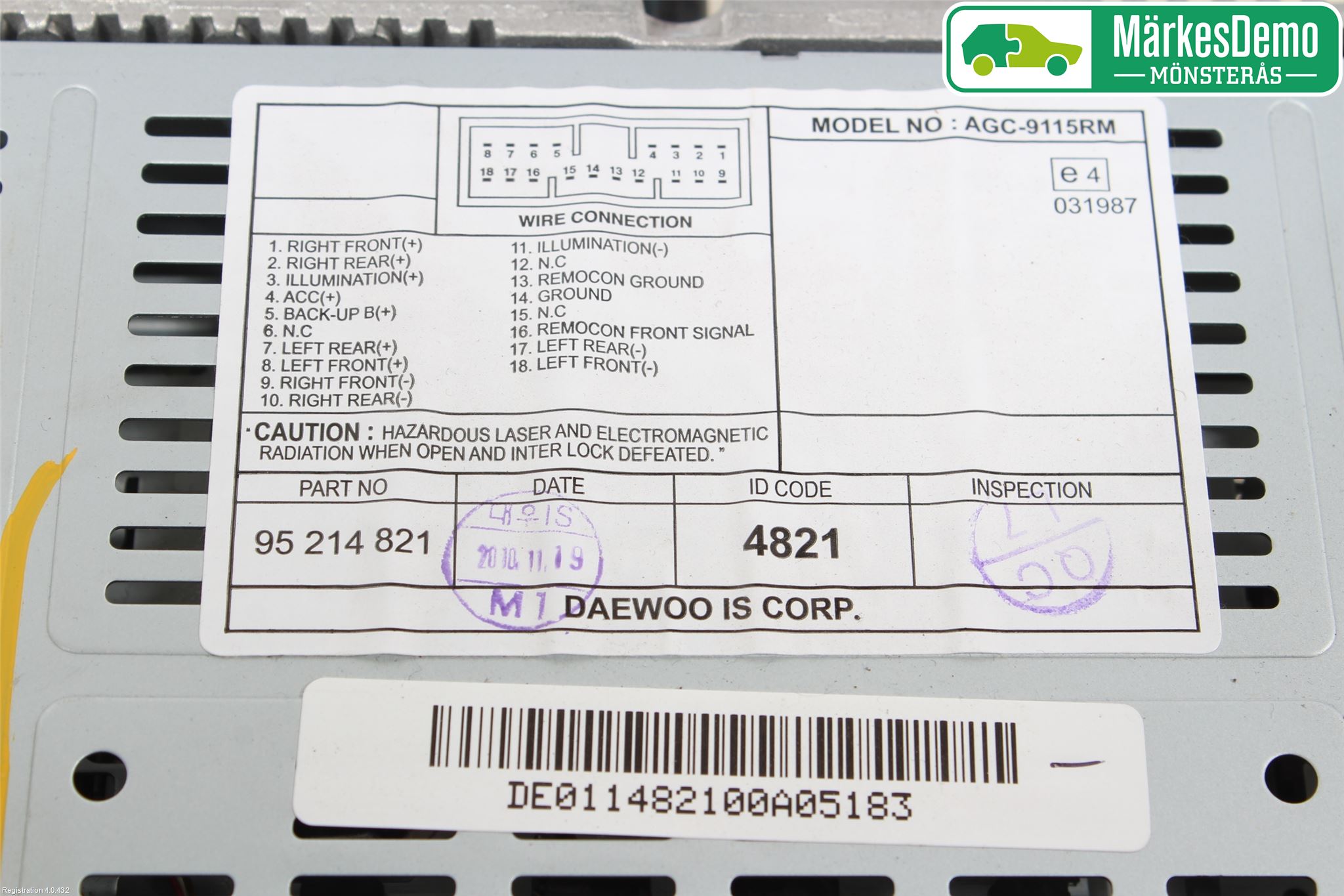GM CHEVROLET SPARK Radio