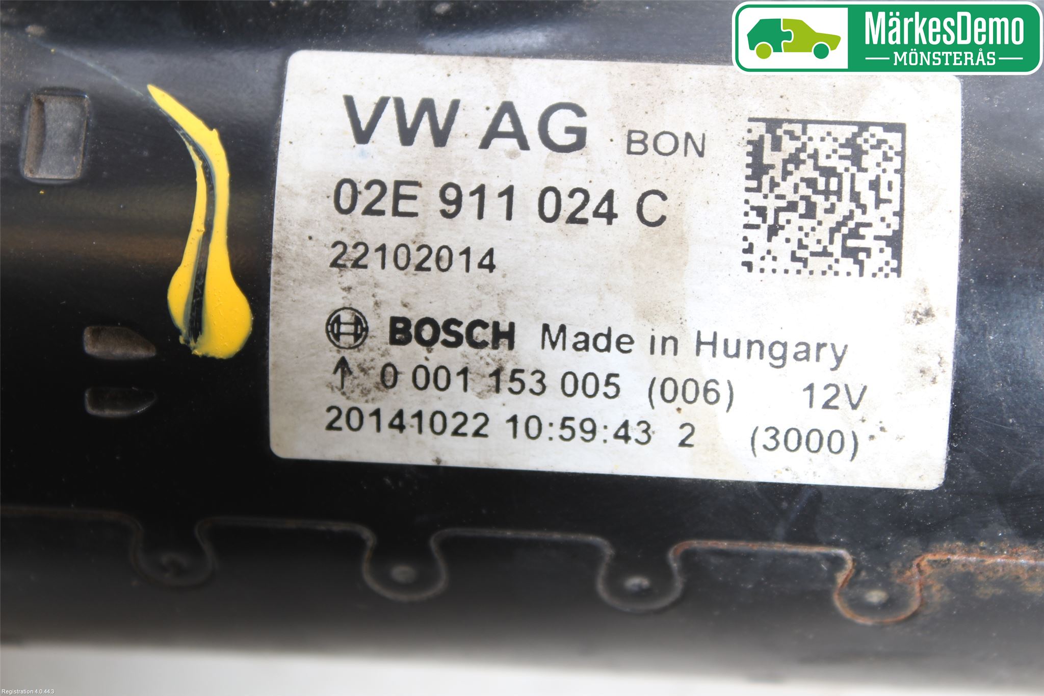 Volkswagen VW PASSAT 15-19 Startmotor Diesel