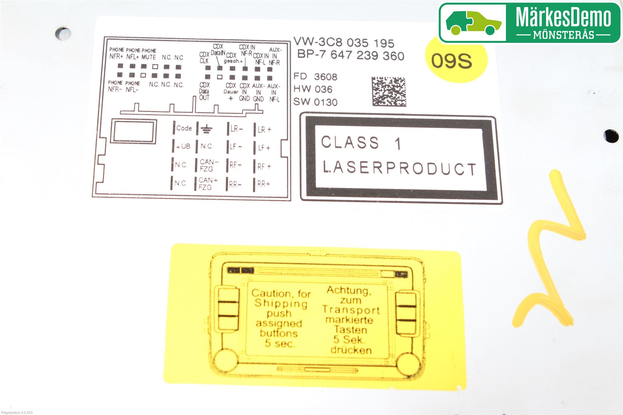 Volkswagen VW PASSAT CC 08-16 Radio