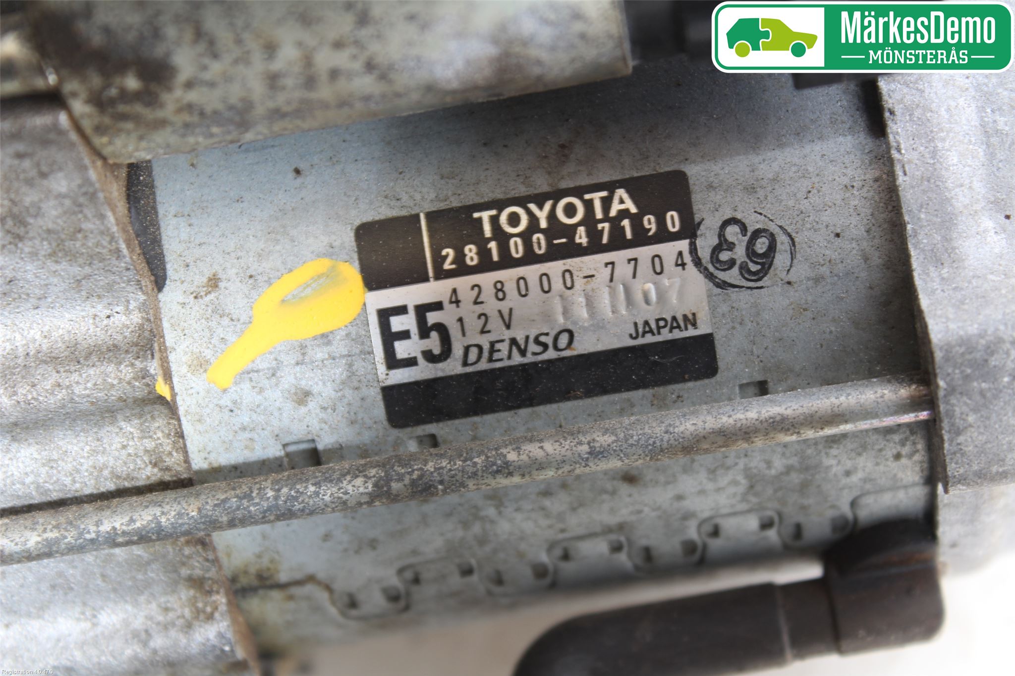 Toyota VERSO-S 11-16 Startmotor