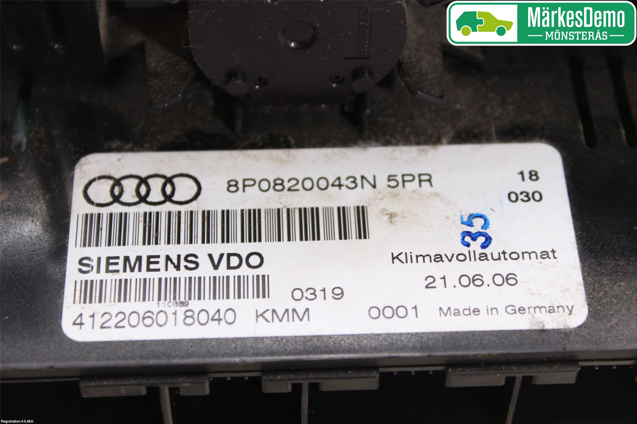 Audi A3/S3 05-13 Ac Styrenhet Ac Manöveren