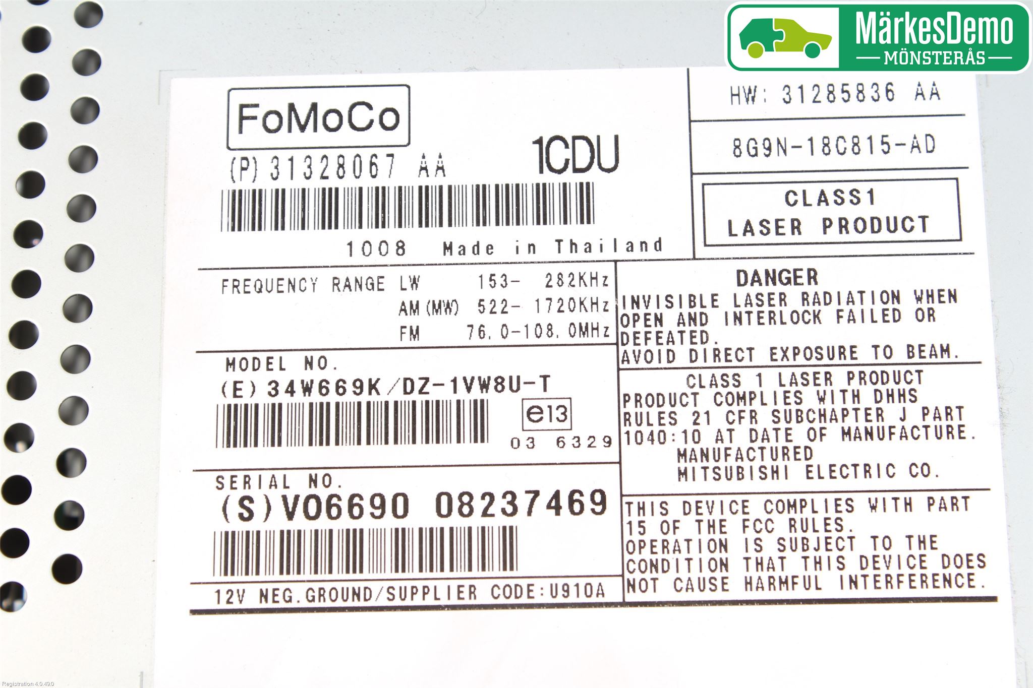 Volvo XC60 09-13 Radio