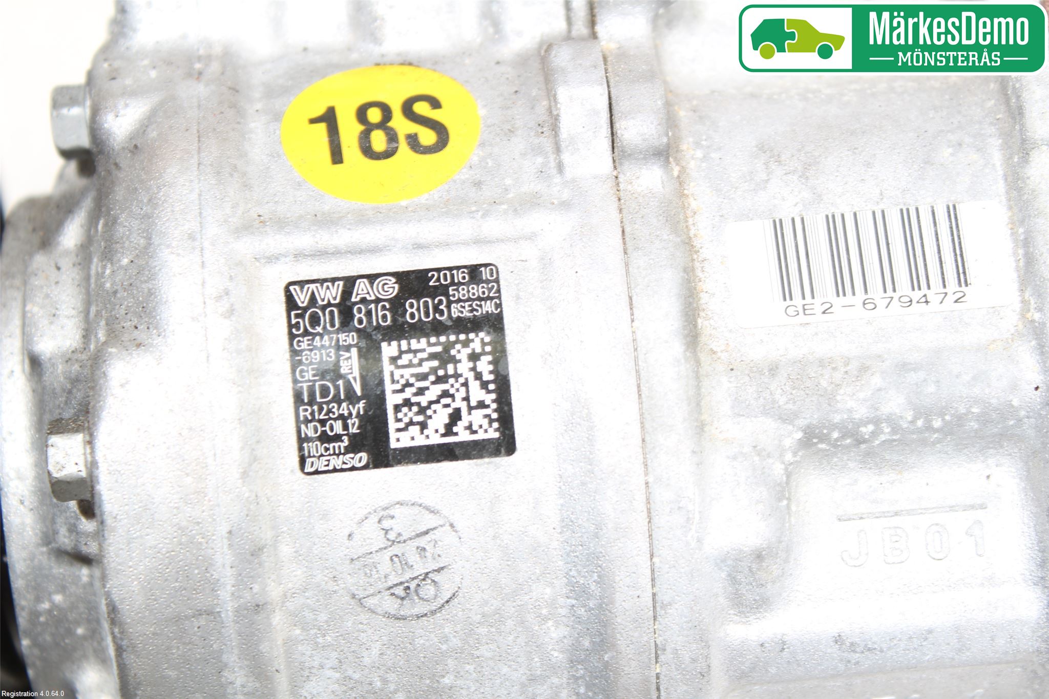 Volkswagen VW GOLF / E-GOLF VII 13-20 Ac Kompressor