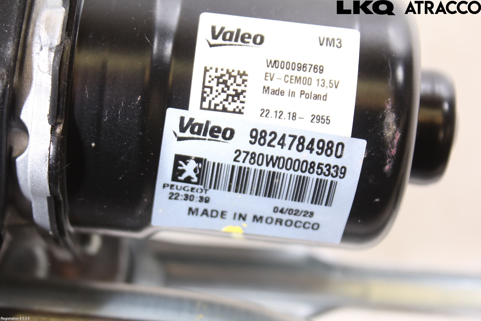 Citroen C4/E-C4 C4X/E-C4X III 21- Torkarmotor Vindruta