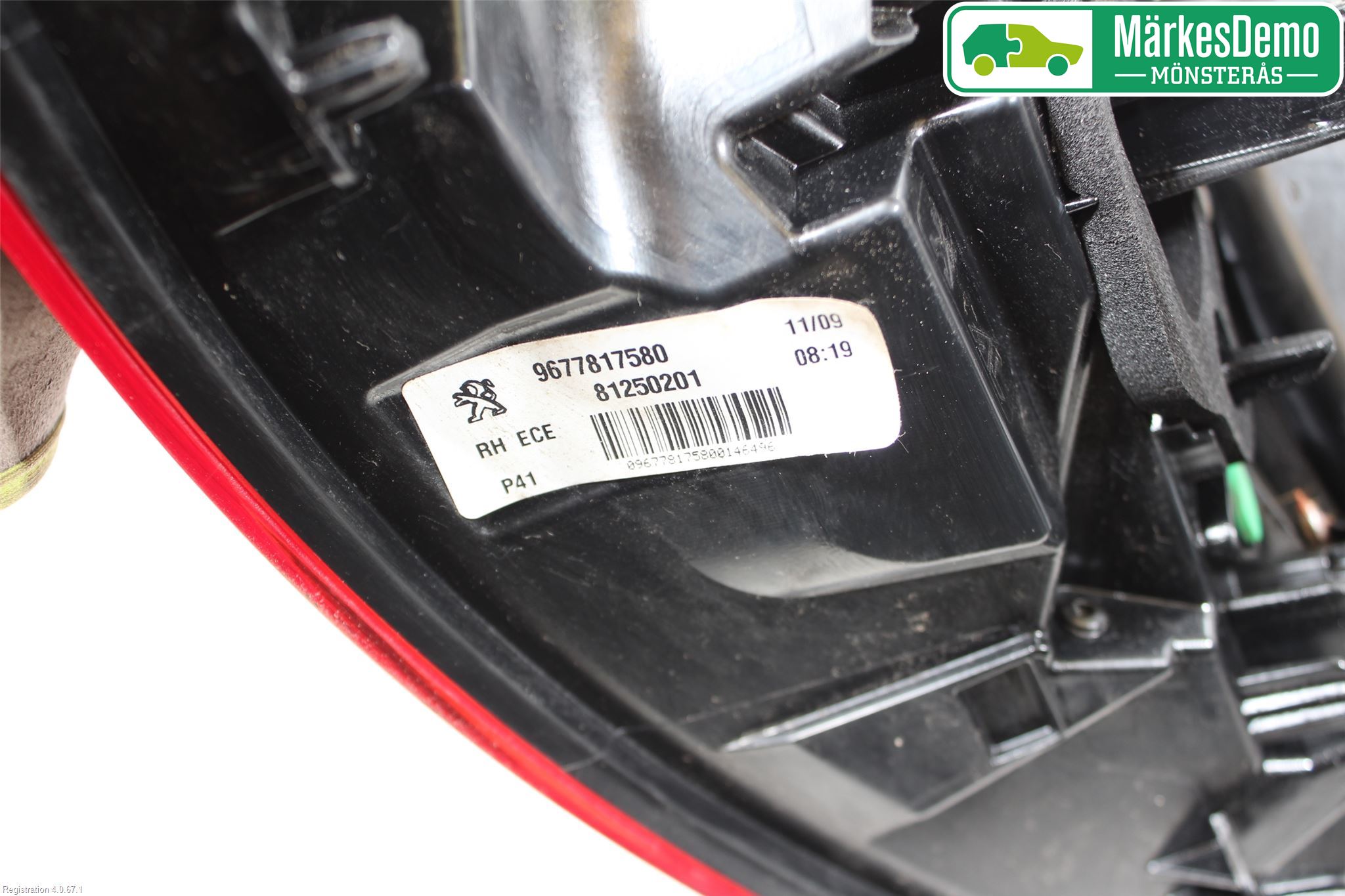 Peugeot 308 14-21 Bakljus Höger