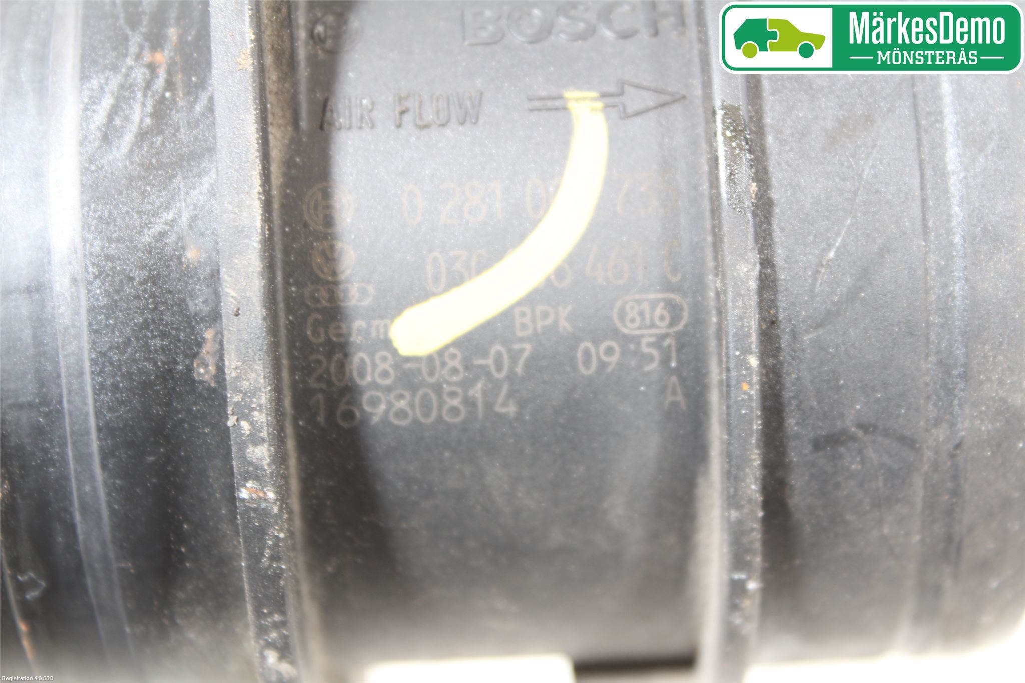 Audi A4/S4 08-11 Injluftmassamätare