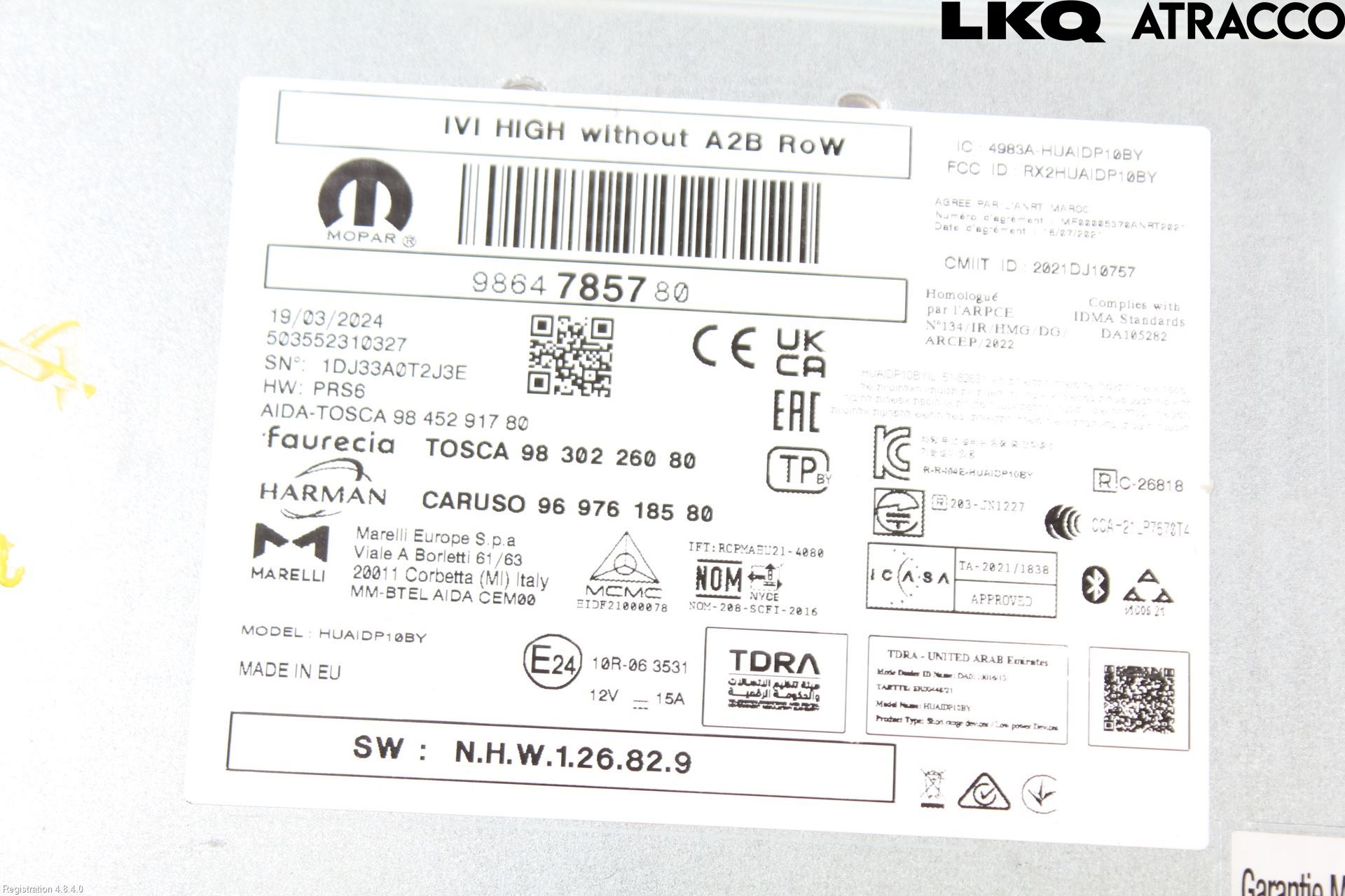 Peugeot 308/E-308 21- Styrenhet Multimedia