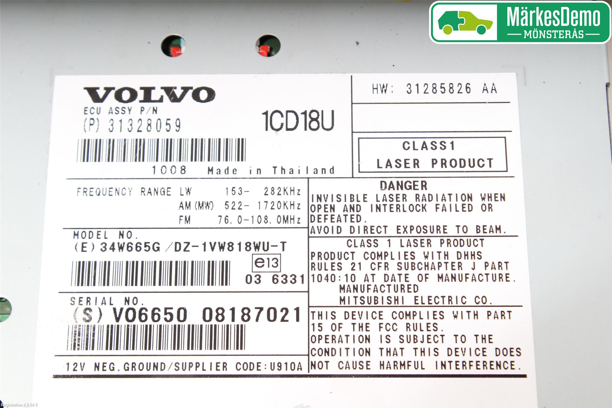 Volvo V50 08-12 Radio