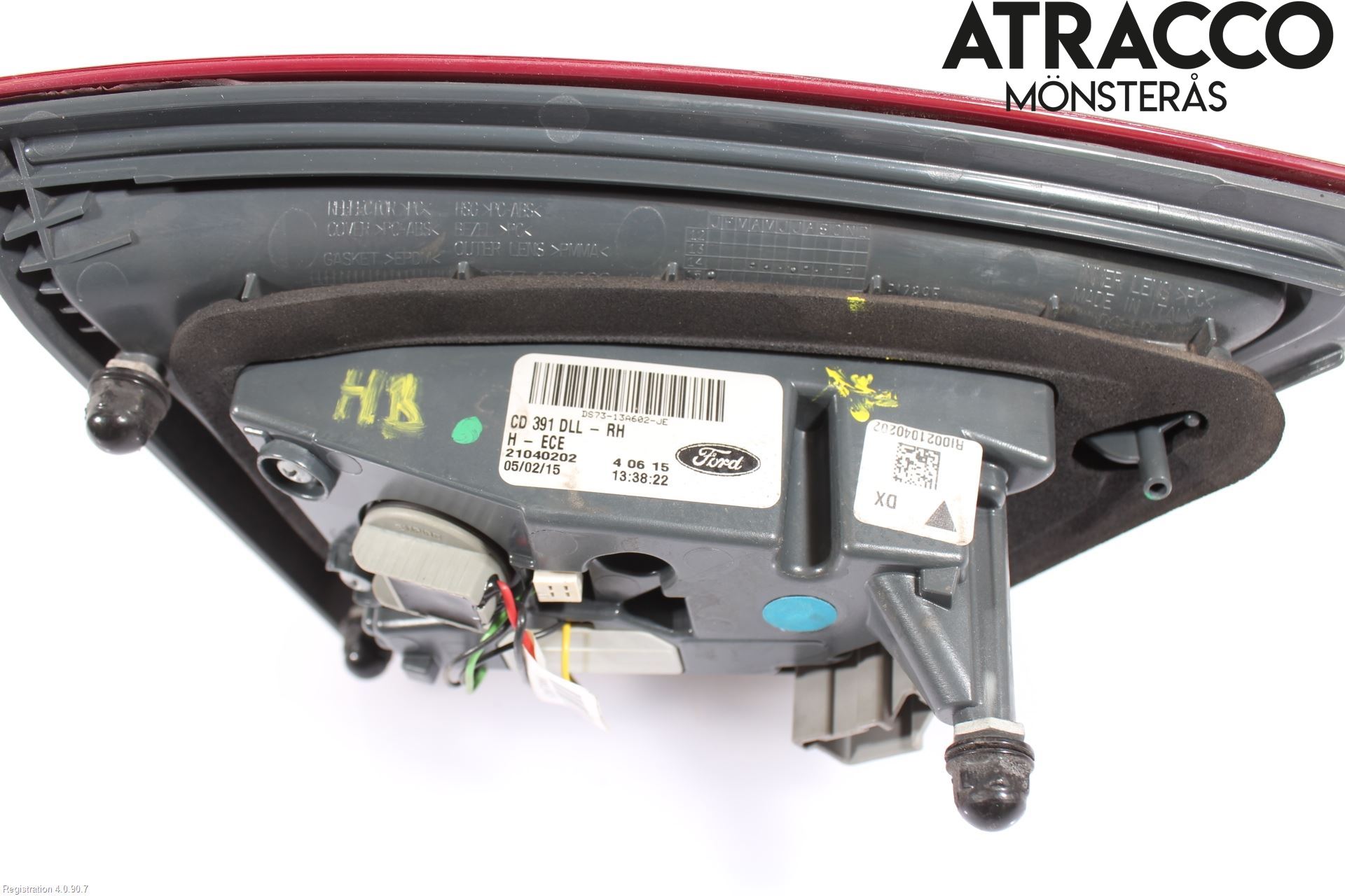 Ford MONDEO 15-22 Bakljus Lucka Hö