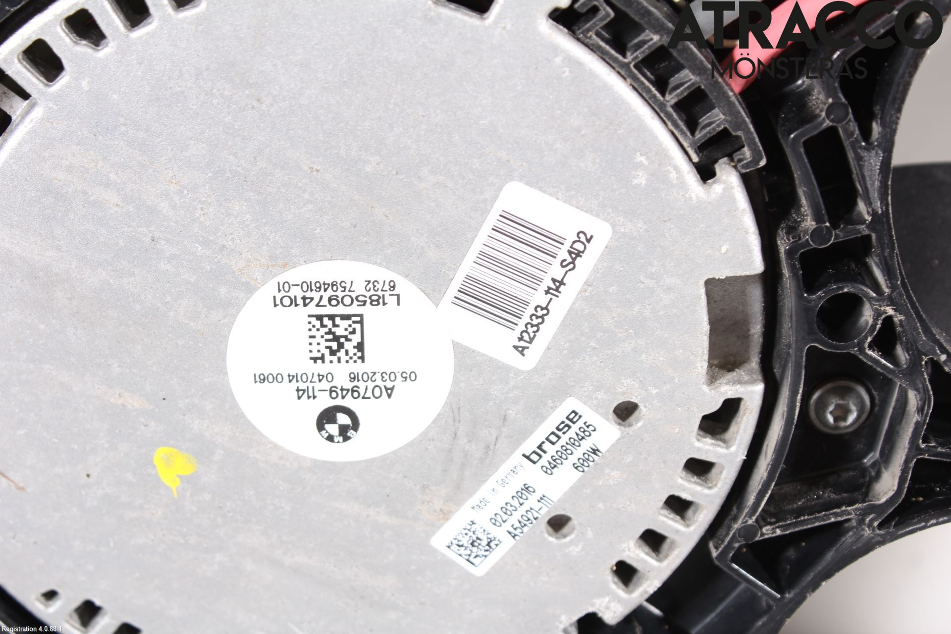 BMW 5 F10/F11/F18 09-17 Kylfläkt El