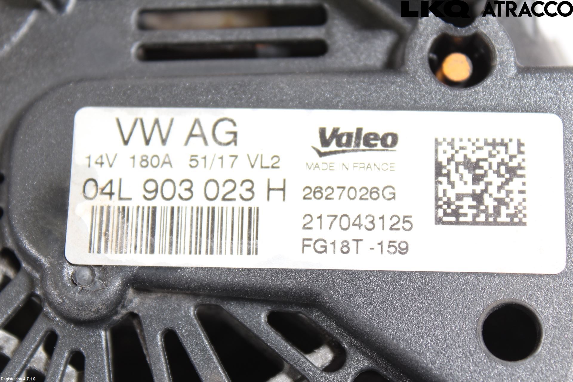 Volkswagen VW TIGUAN 16-24 Generator