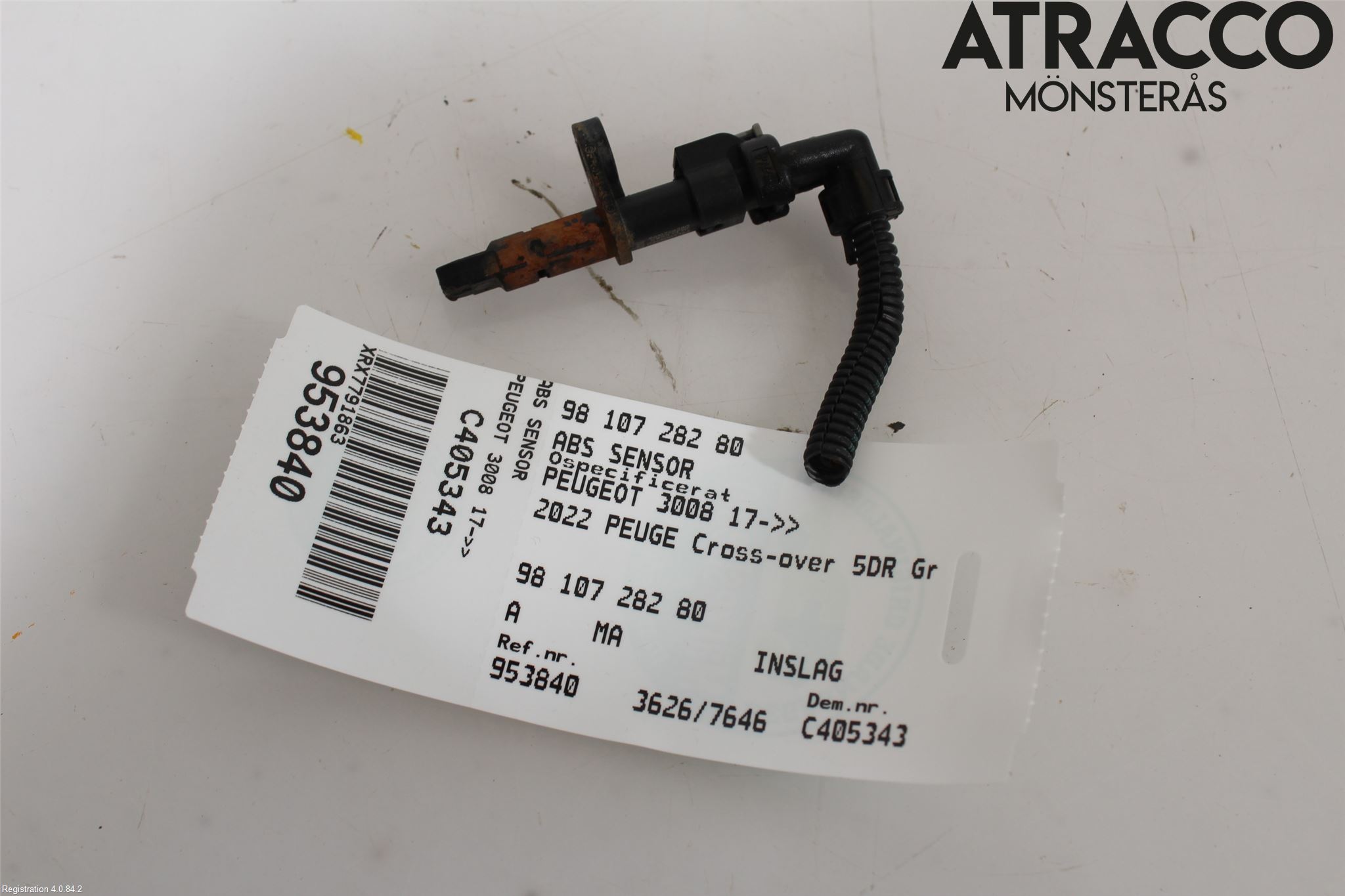 Peugeot 3008 17-24 Abs Sensor