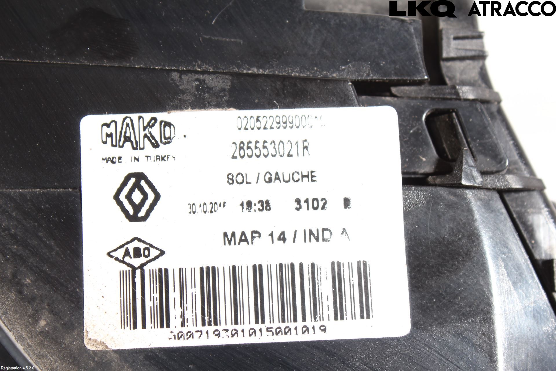 Renault CLIO IV 12-16 Bakljus Vänster