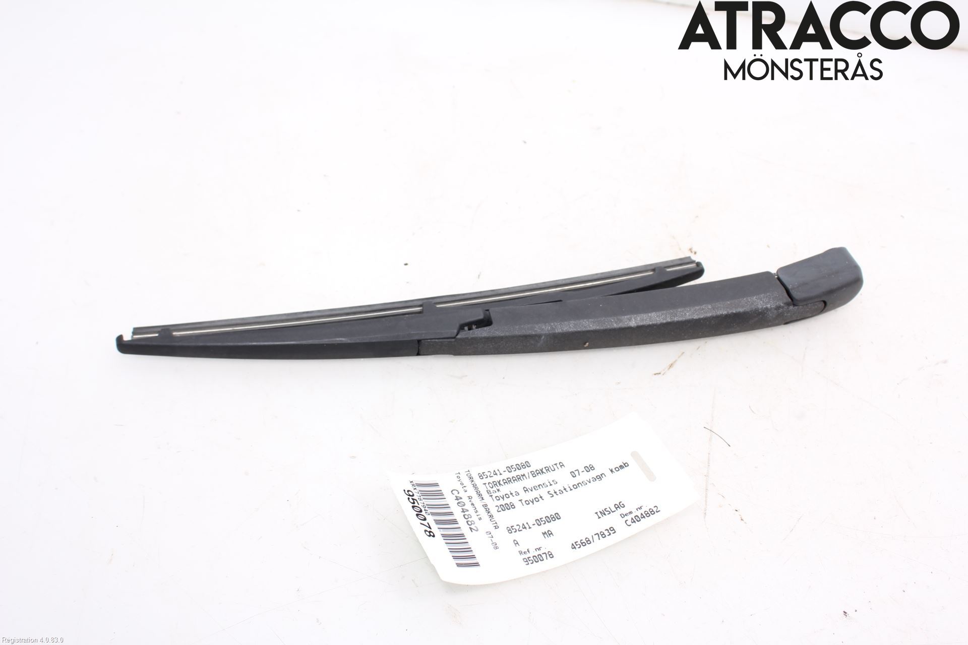 Toyota AVENSIS 07-08 Torkararm-Bakruta