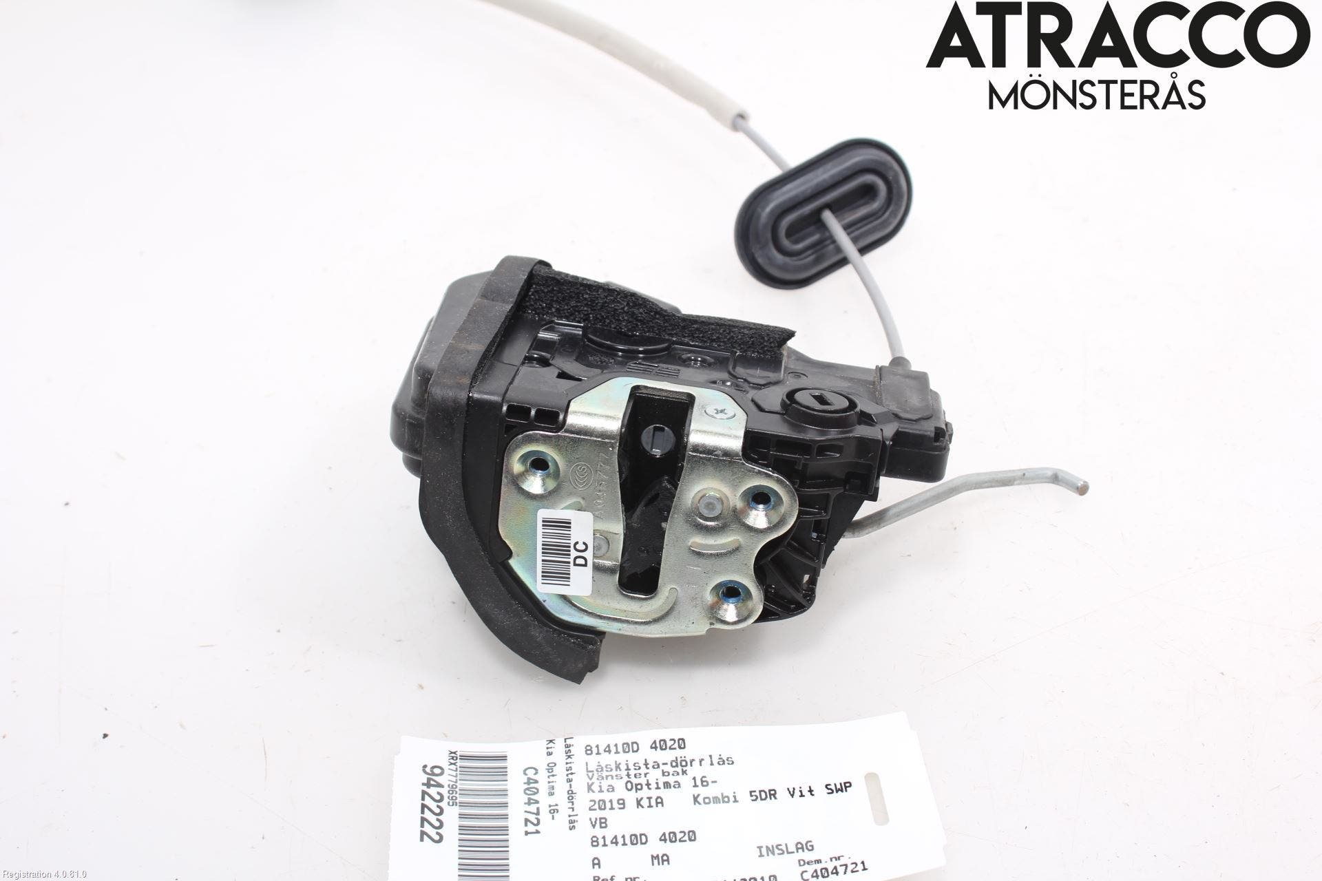 Kia OPTIMA 16-20 Låskista-Dörrlås