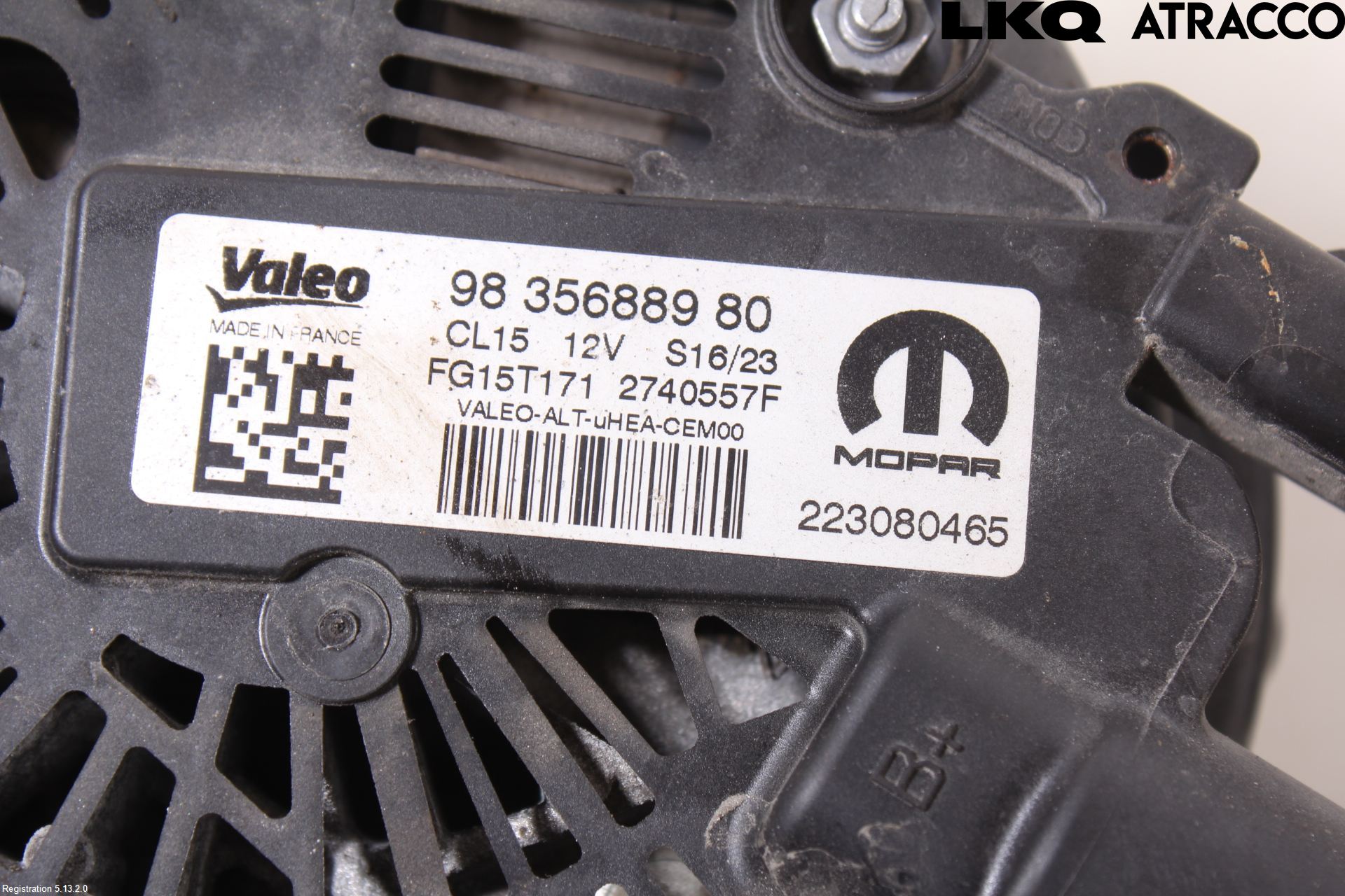 Opel ASTRA L 22- Generator