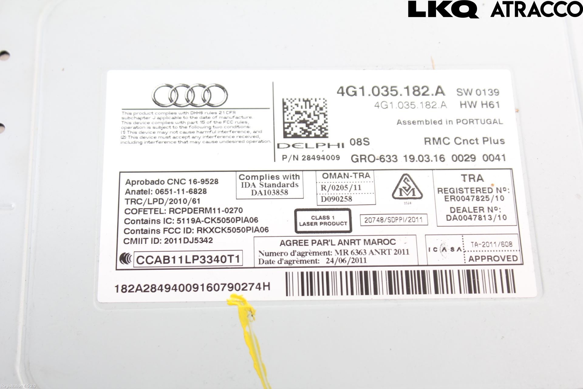 Audi A6 ALLROAD 12-18 Cd Radio - Multimediapanel
