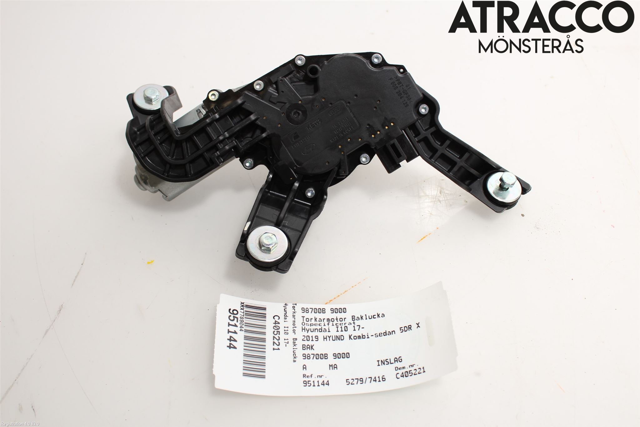 Hyundai i10 BA 17-20 Torkarmotor Baklucka