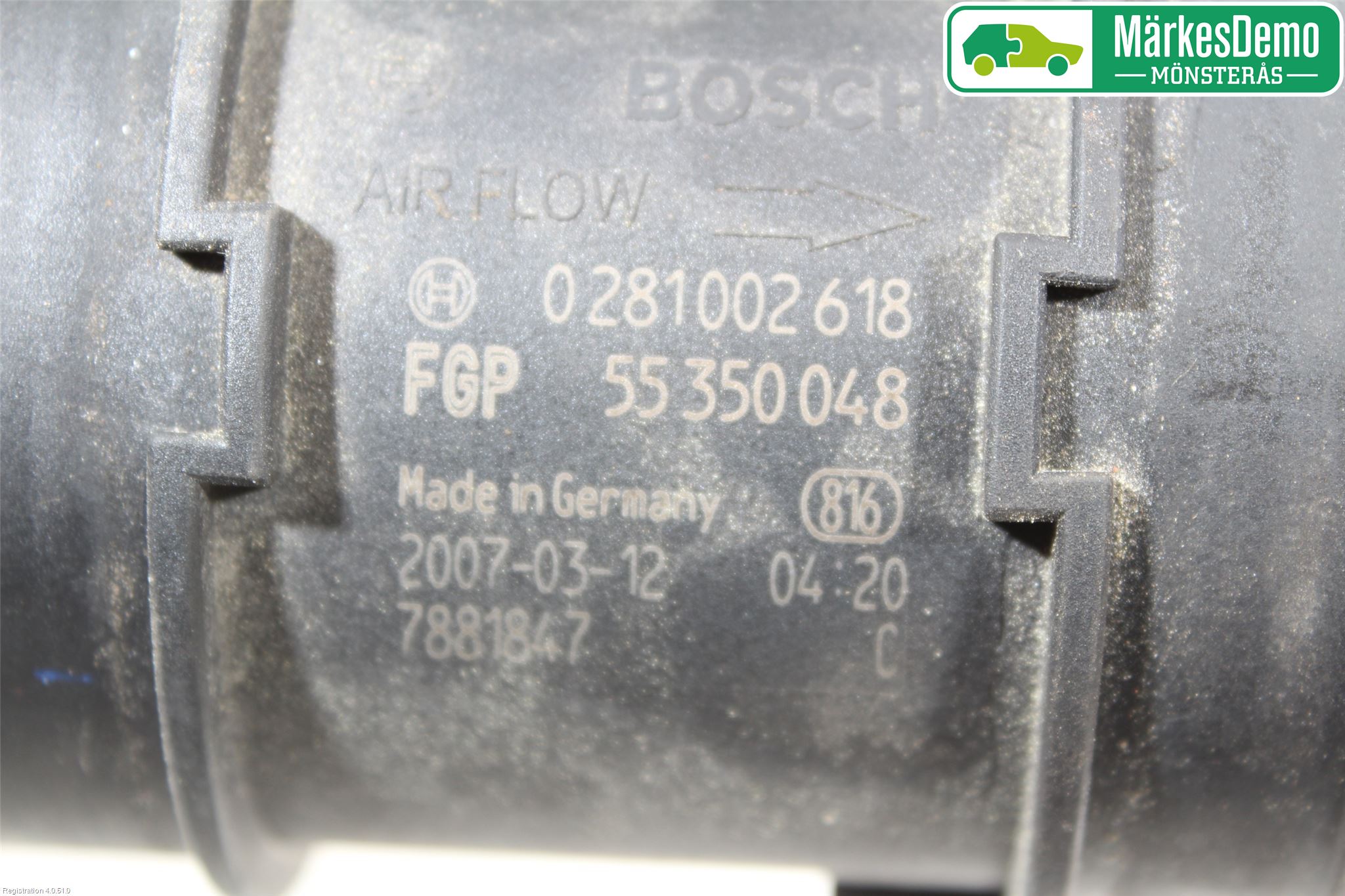 Opel VECTRA C 06-08 Injluftmassamätare