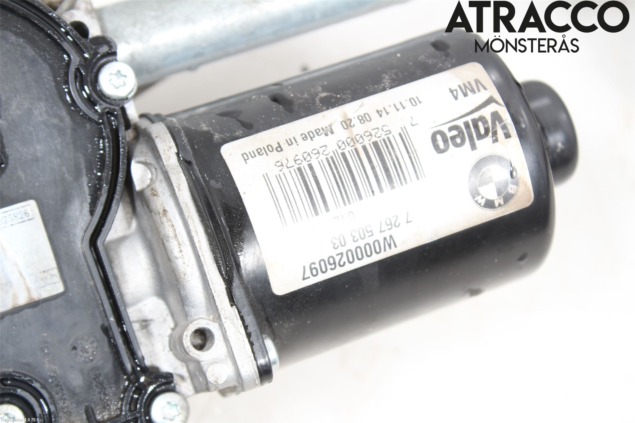 BMW 3 F30/F31/F80 12-19 Torkarmotor Vindruta