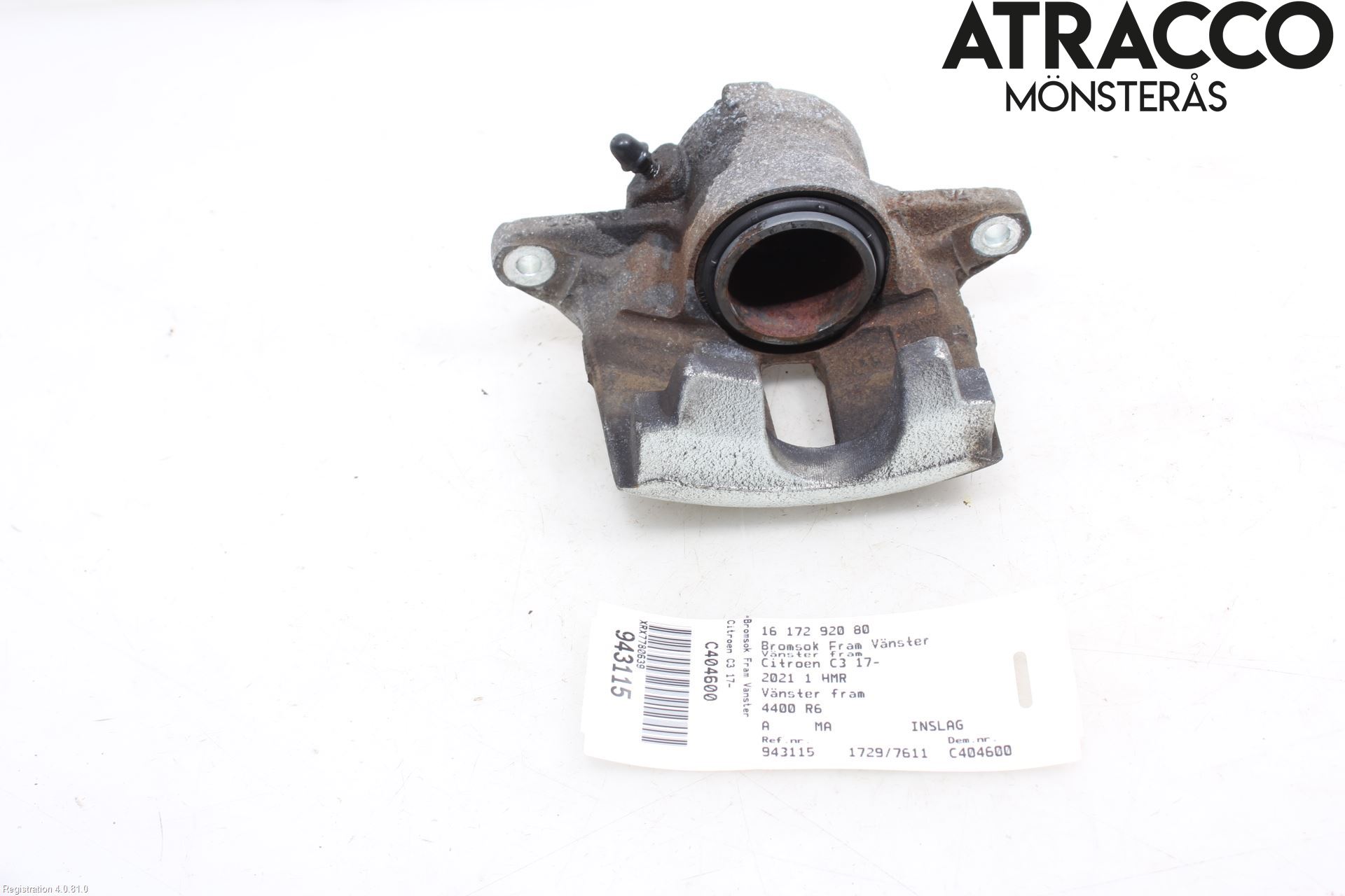 Citroen COTROEN C3 17-24 Bromsok Fram Vänster