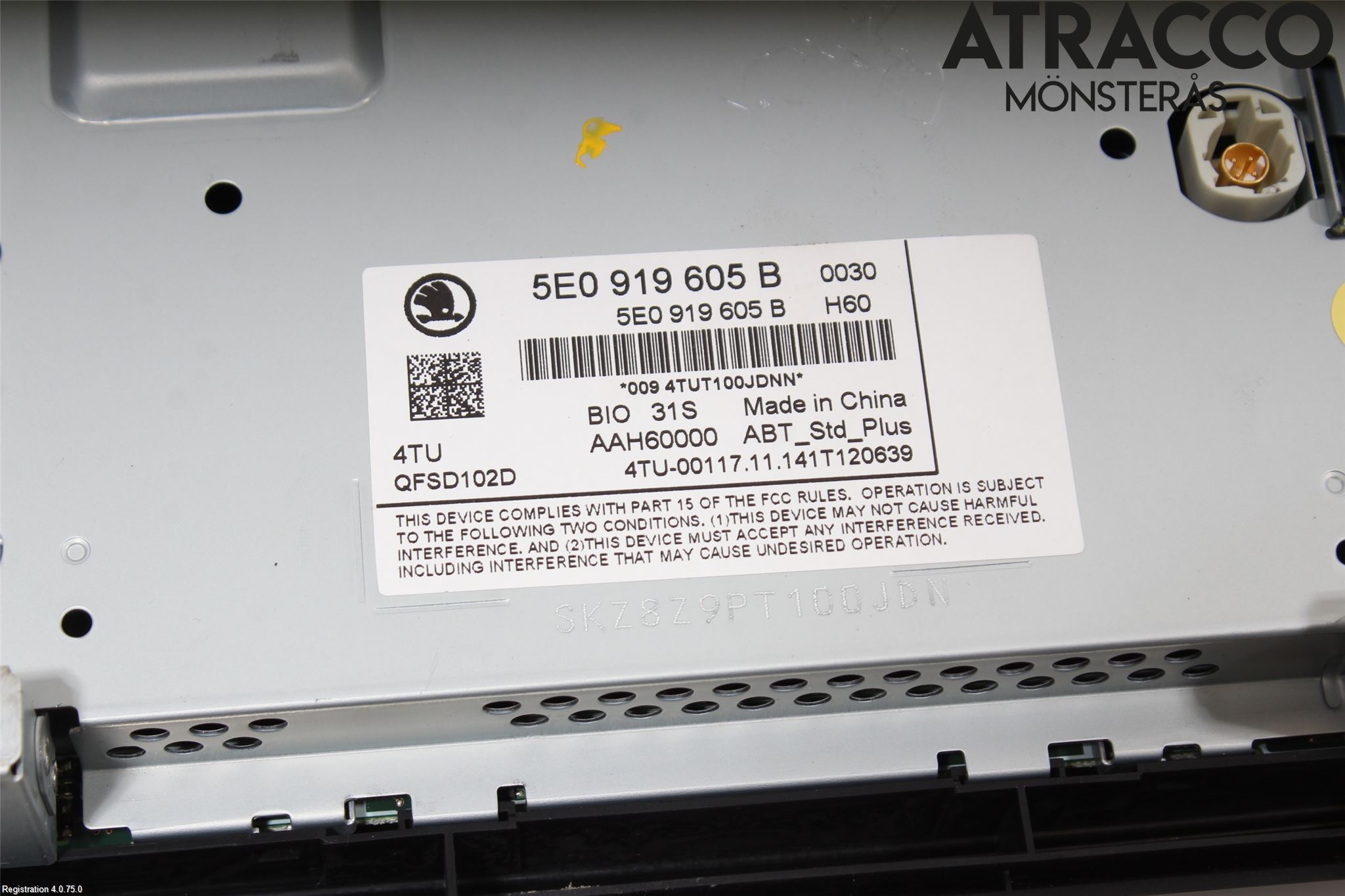 Skoda OCTAVIA (5E) 13-20 Multifunktionsdisplay