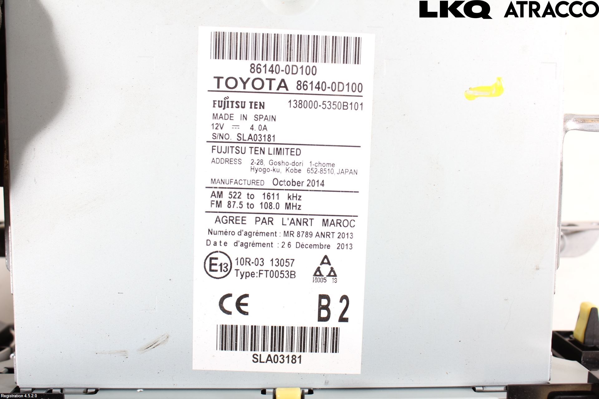 Toyota YARIS XP130 15-20 Cd Radio - Multimediapanel
