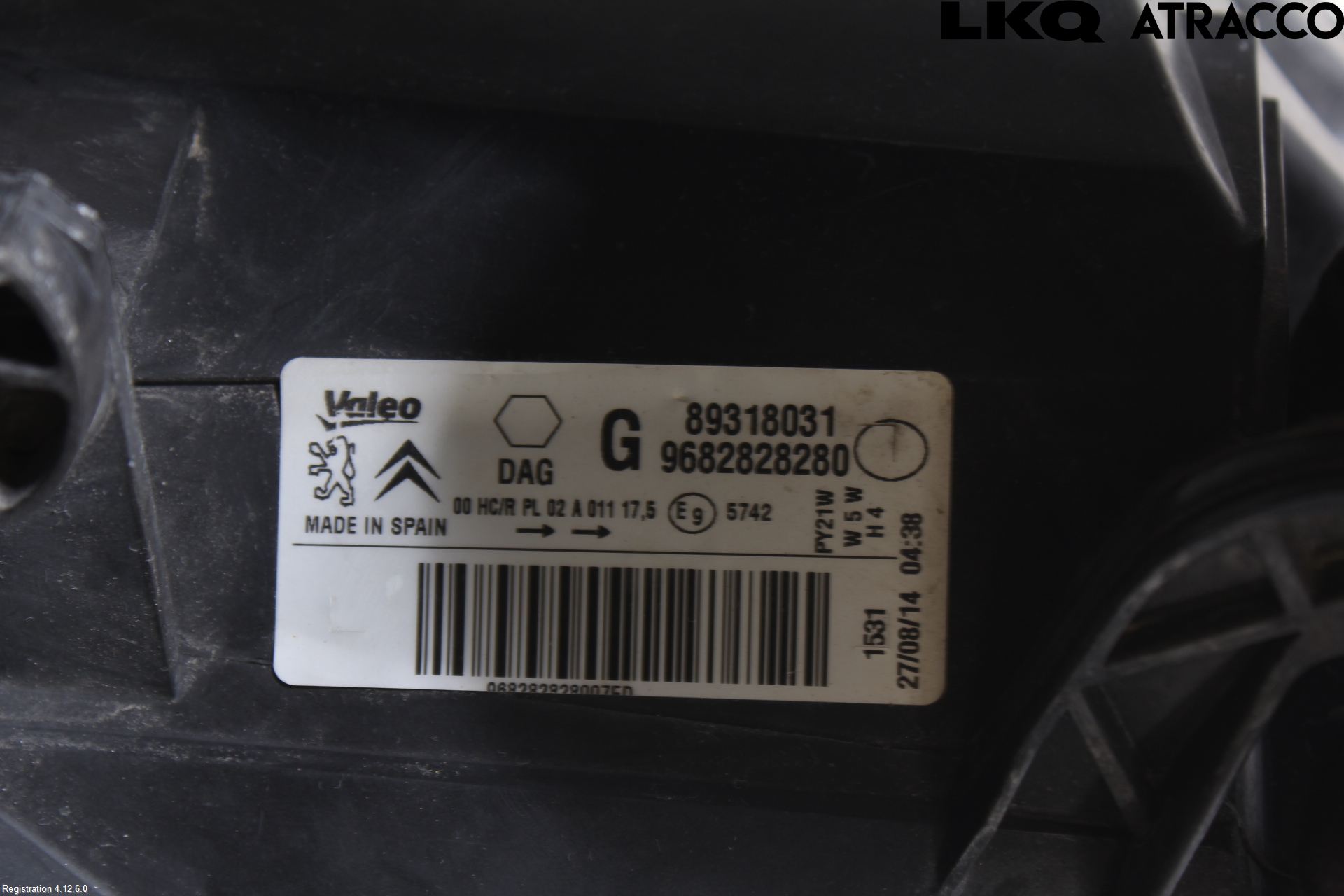 Citroen BERLINGO 08-18 Strålkastare Vänster