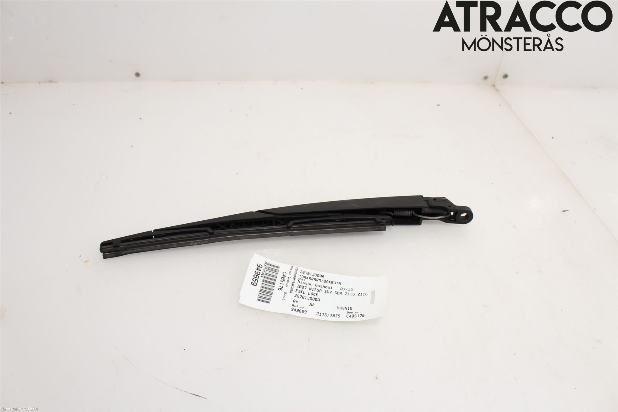 Nissan QASHQAI   07-10 Torkararm-Bakruta